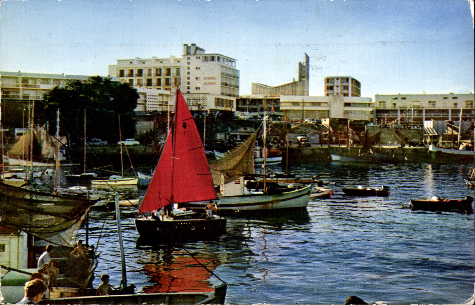 Royan MODERNE KARTE der Hafen in der Dammerung
