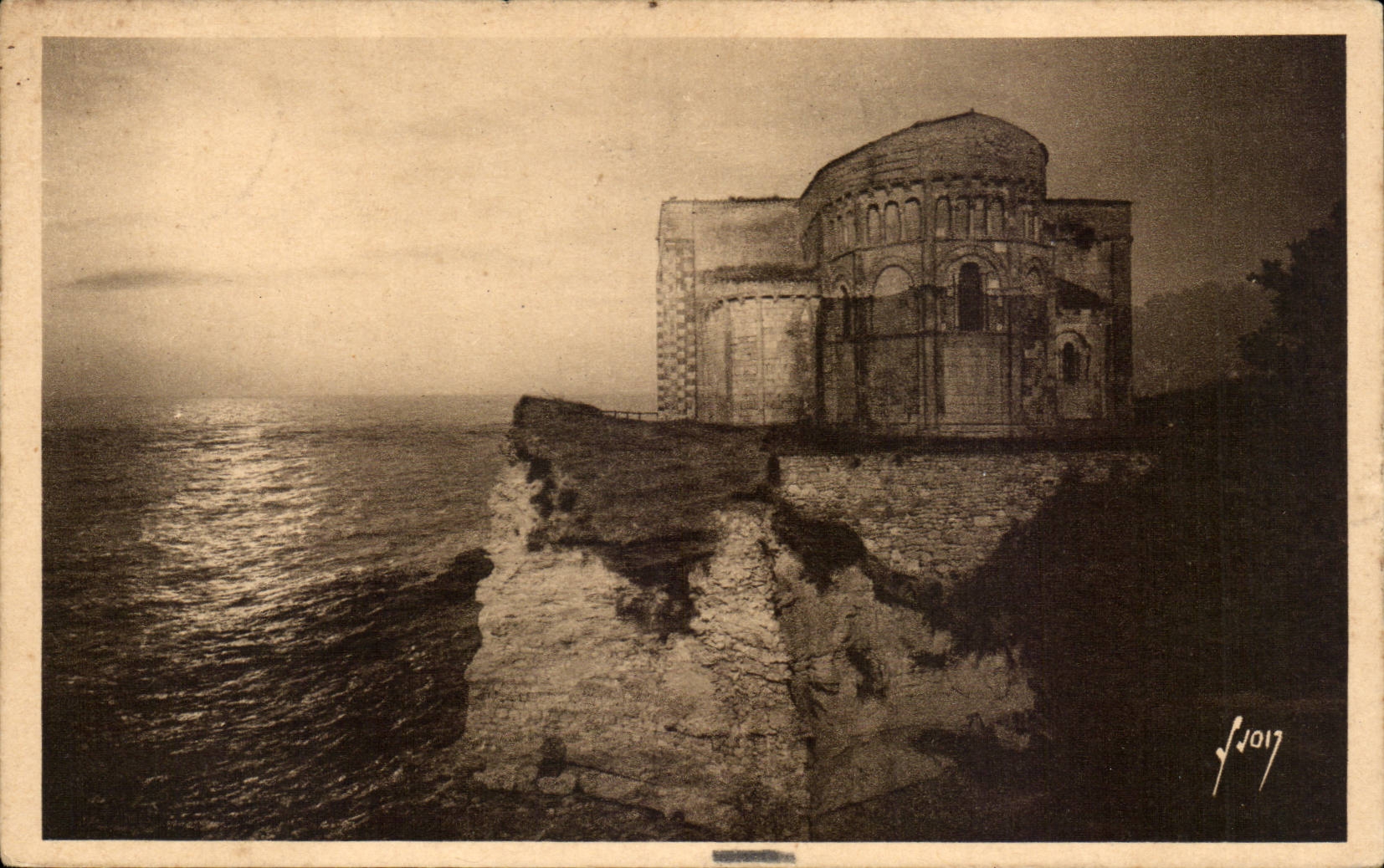 Royan CPA die alte Kirche von Talmont zur Einstellungssonne