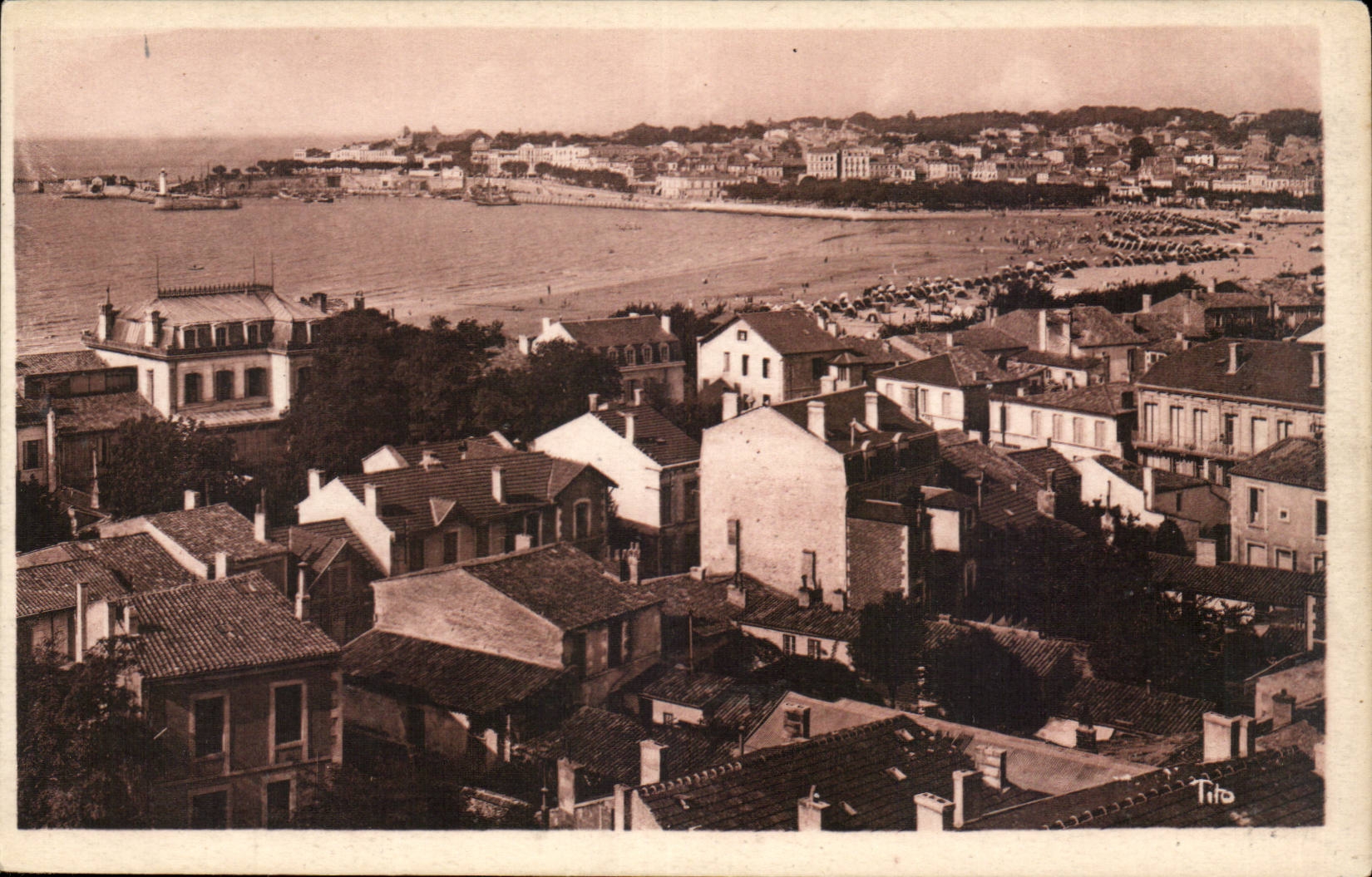 Royan CPA Ansicht von oben genanntem auf grossem das Tritonshorn und die Stadt