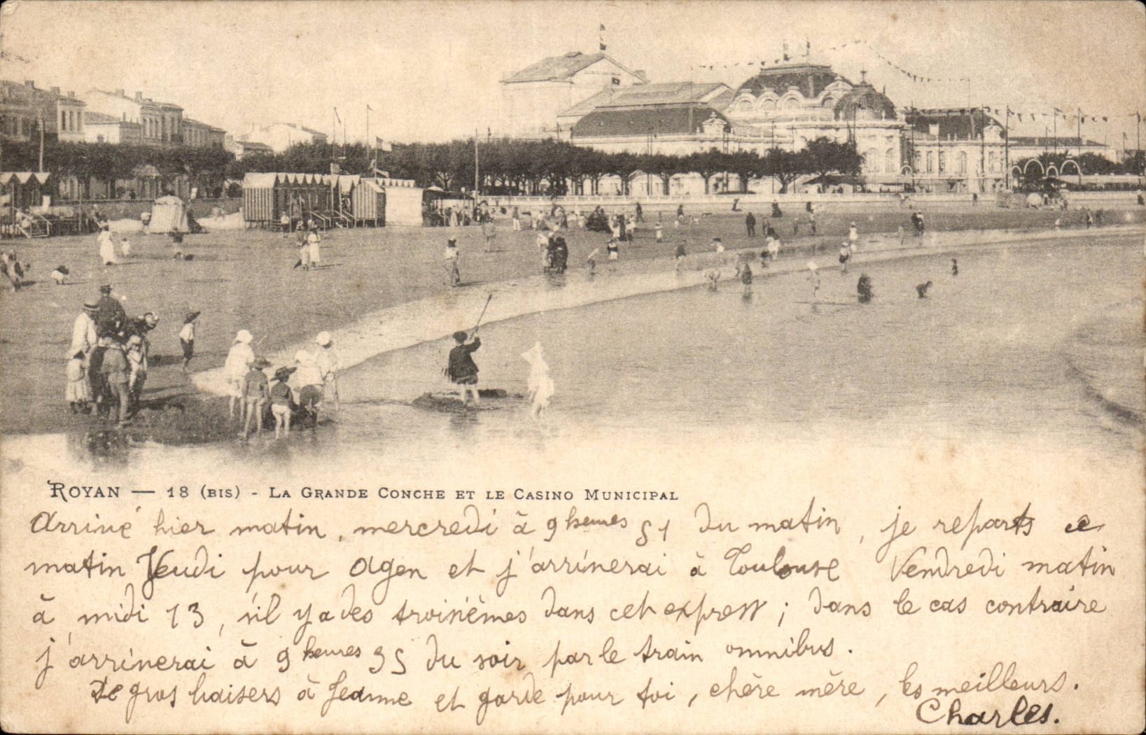 Royan CPA gross das Tritonshorn und das stadtische Kasino