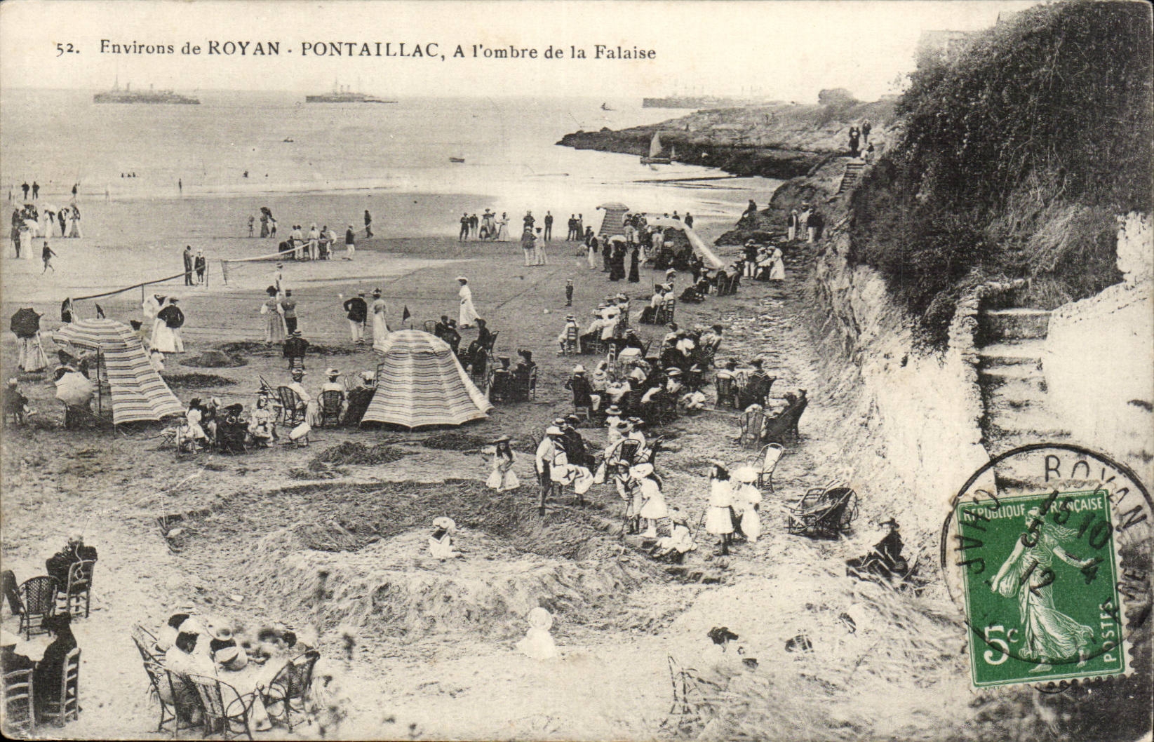 Umlagerungen von Royan Pontaillac CPA im Farbton der Klippe