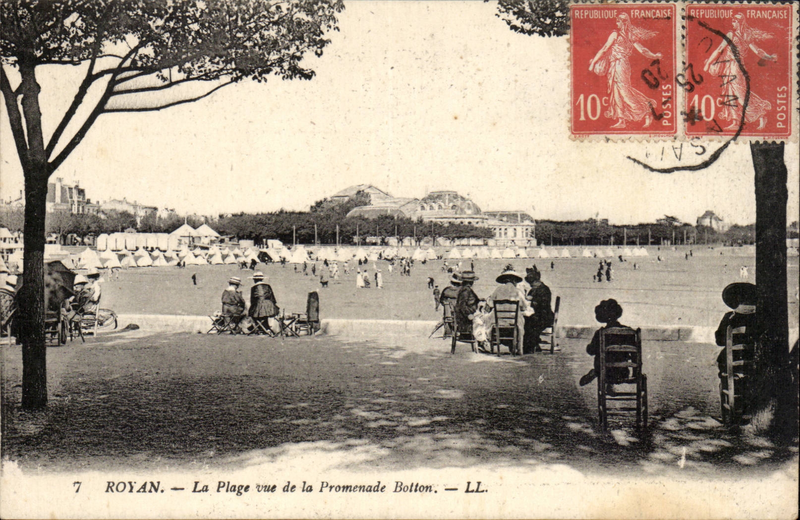 Royan CPA der Strand gesehen vom Botton Weg