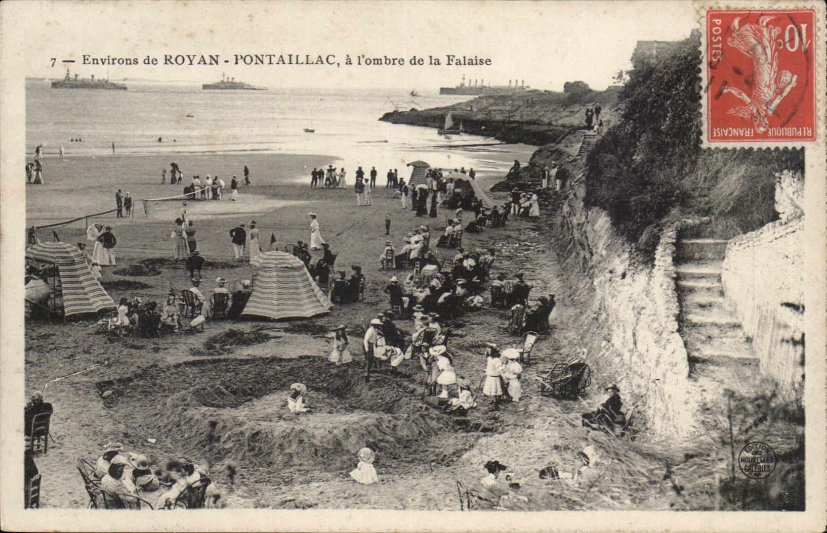 Umlagerungen von Royan Pontaillac CPA im Farbton der Klippe