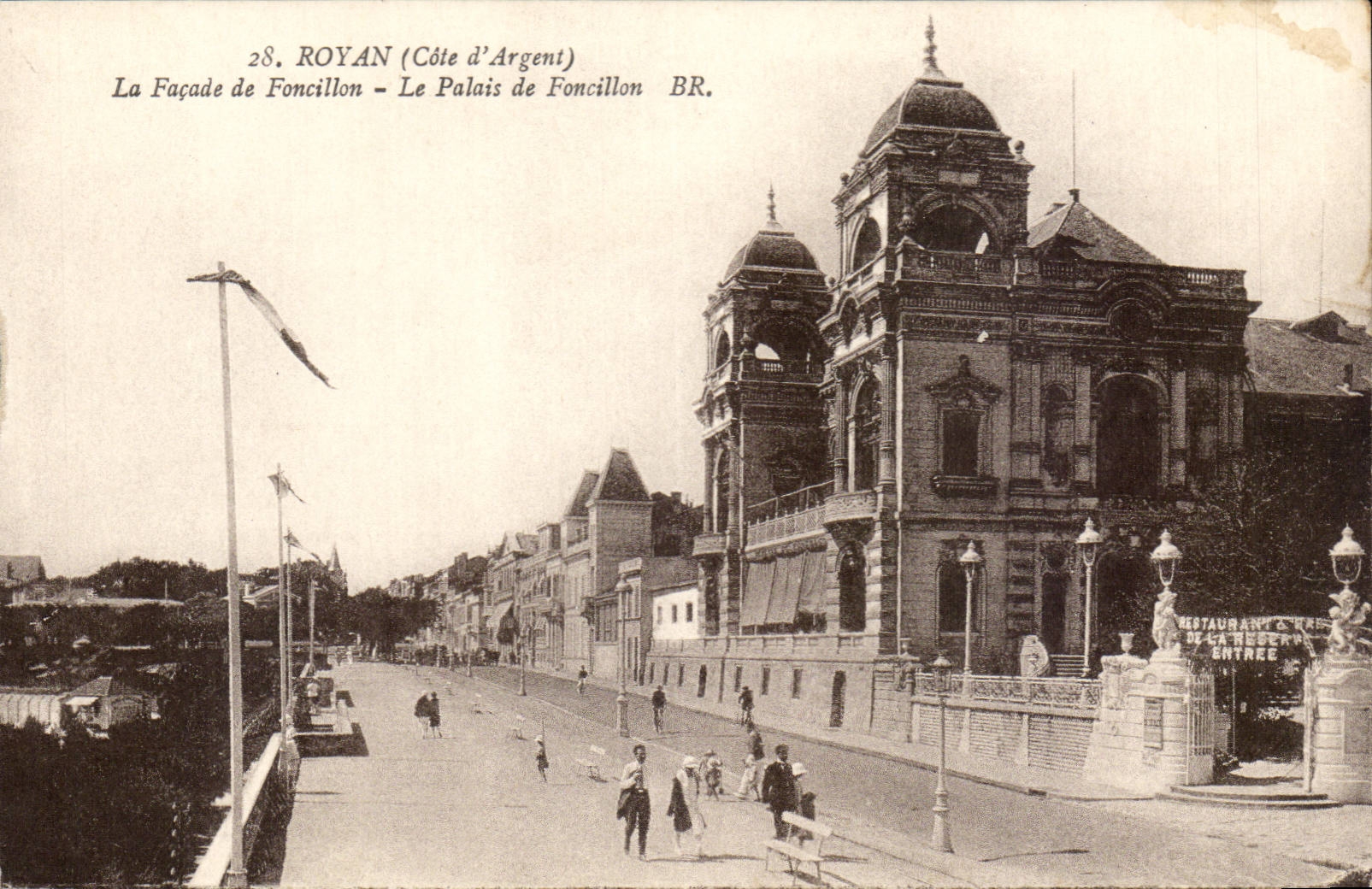 Royan MODERNE KARTE die Front von Foncillon der Gaumen von Foncillon