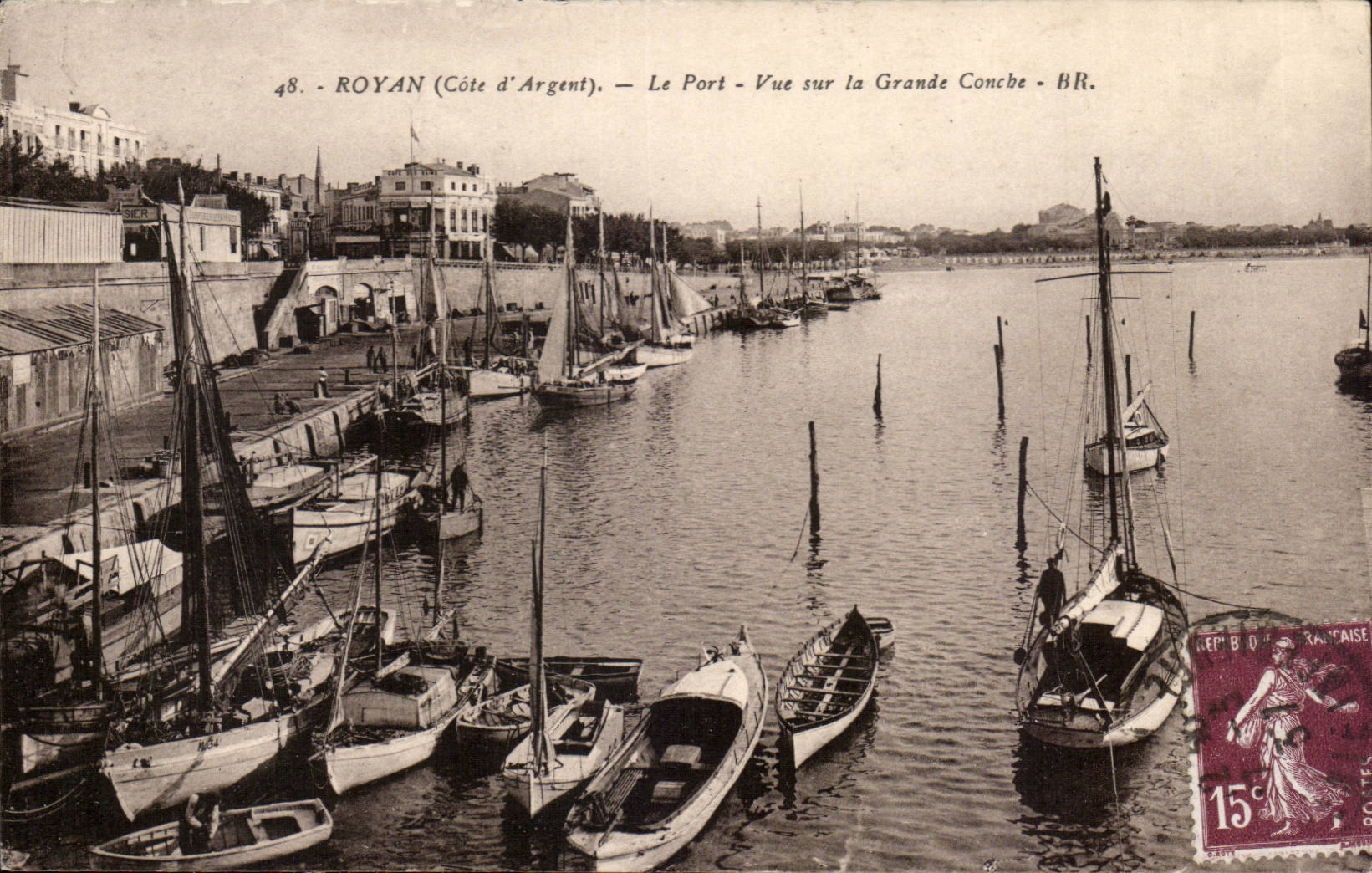 Royan CPA der Hafen gesehen auf grosses das Tritonshorn (Boote)