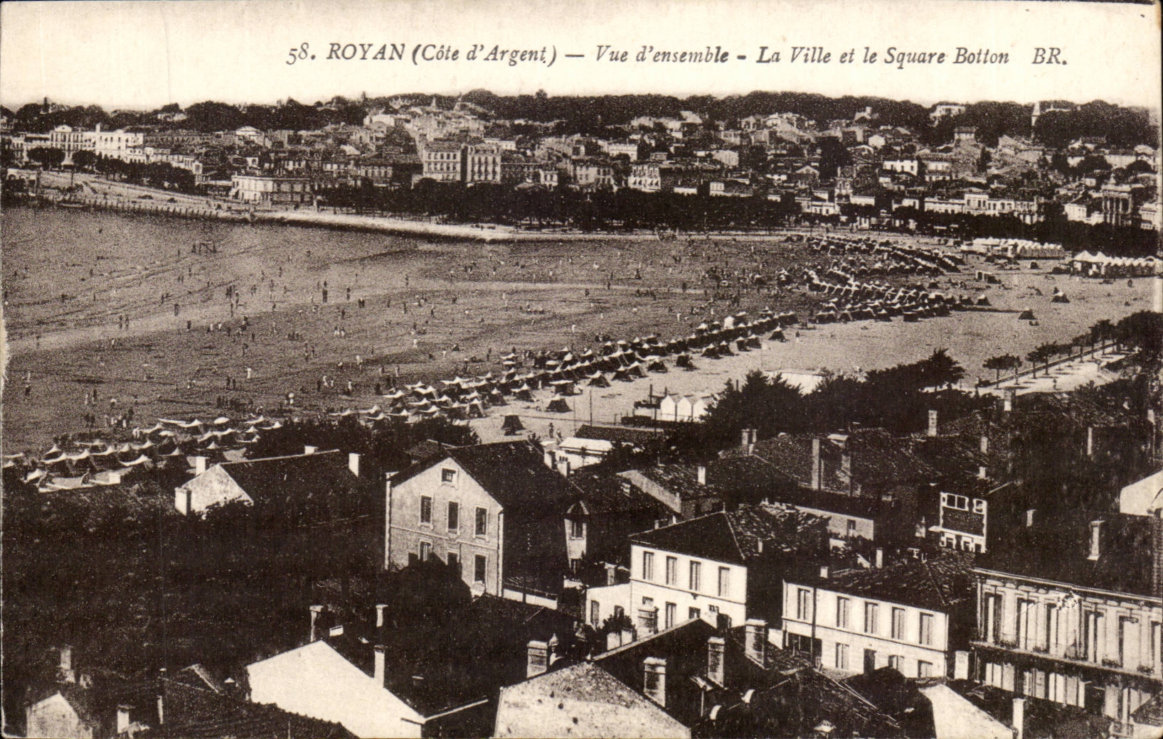 Royan CPA Gesamtabbildung die Stadt und der Botton allgemeine Garten