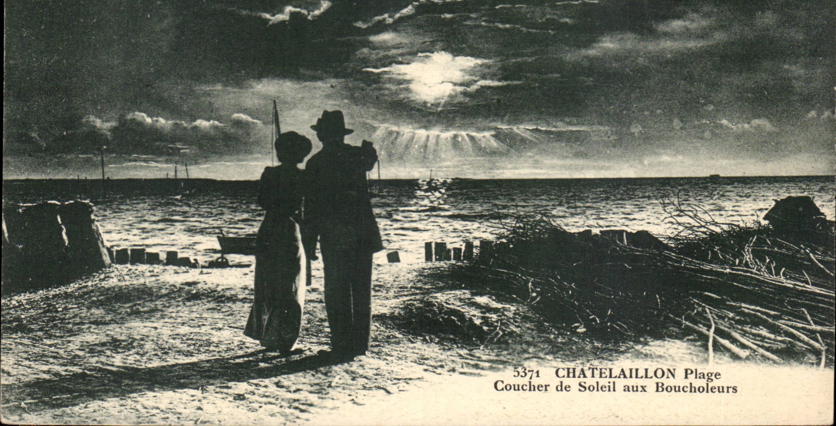 Chatelaillon CPA Sunset in Boucholeurs