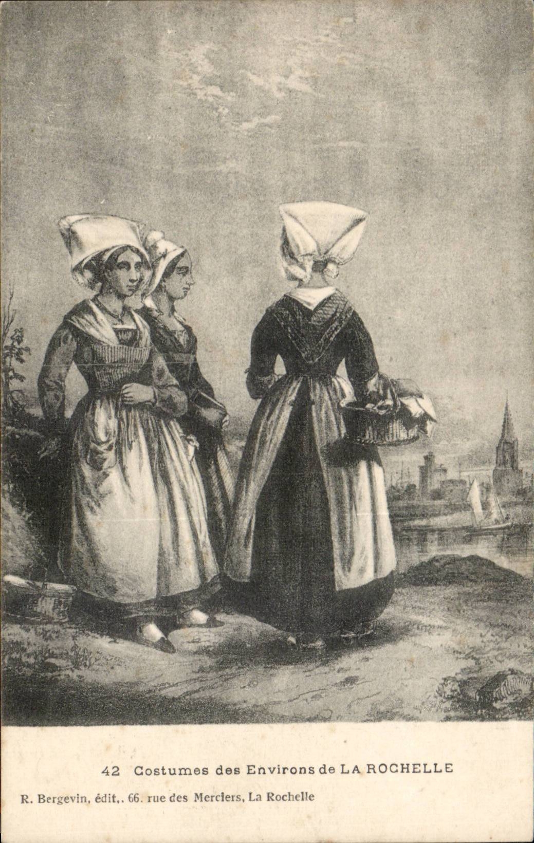 La Rochelle - Kostume der Umlagerungen des kleinen Felsens - Phantasie - Frau - CPA