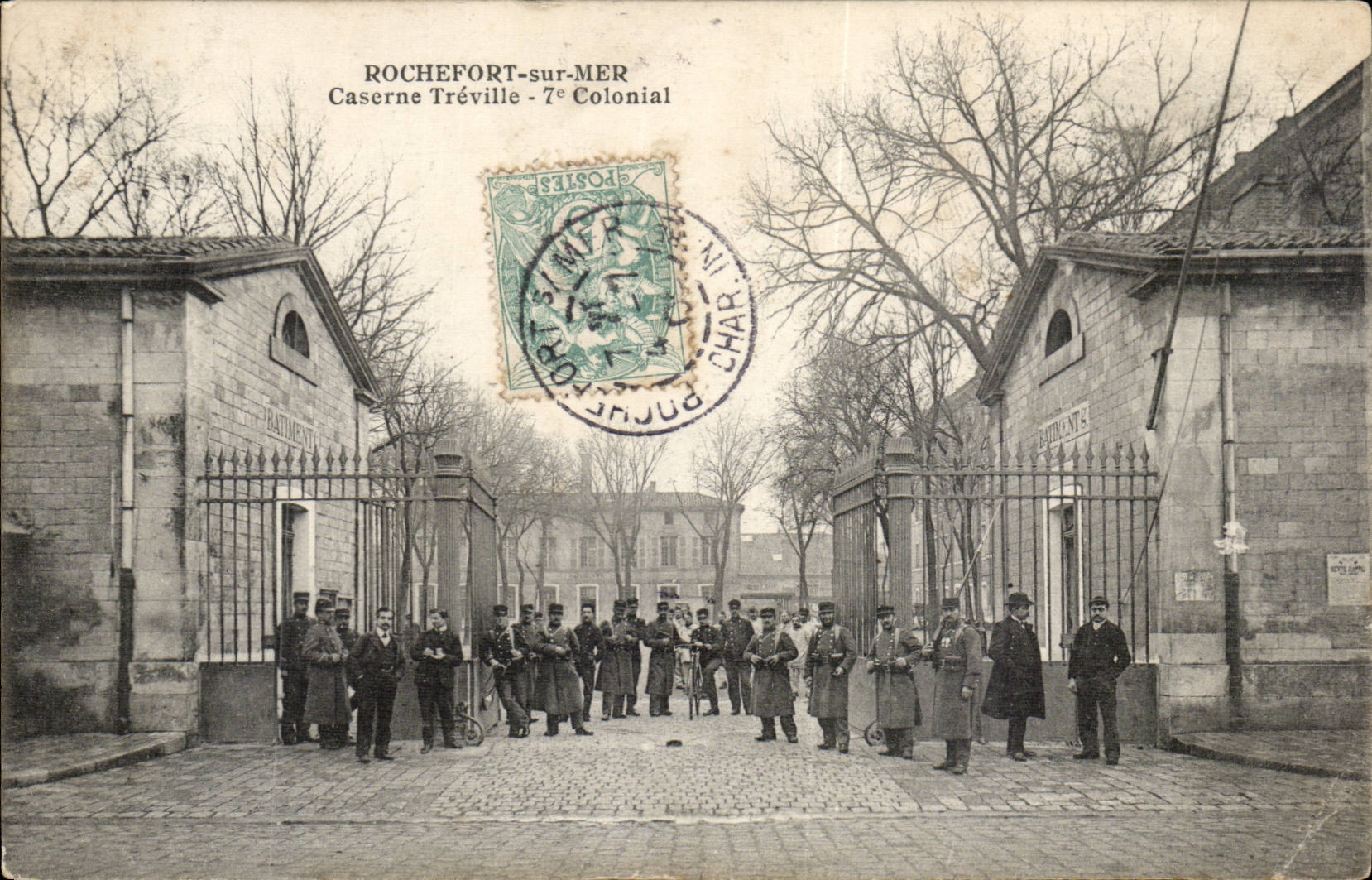 Rochefort on Sea - Treville Barracks - 7 Colonial - CPA