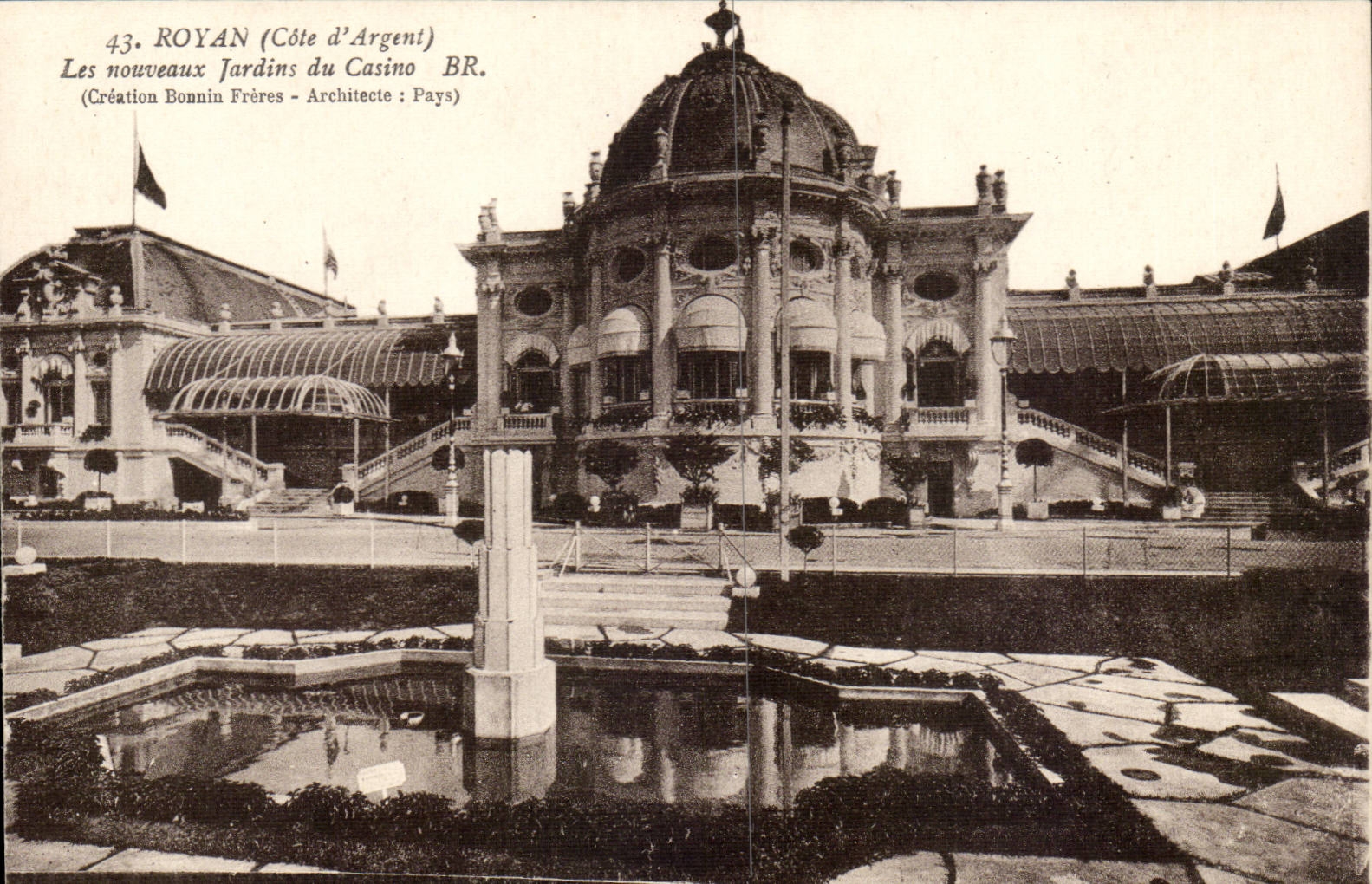 Royan - neu der Garten des Kasinos - CPA