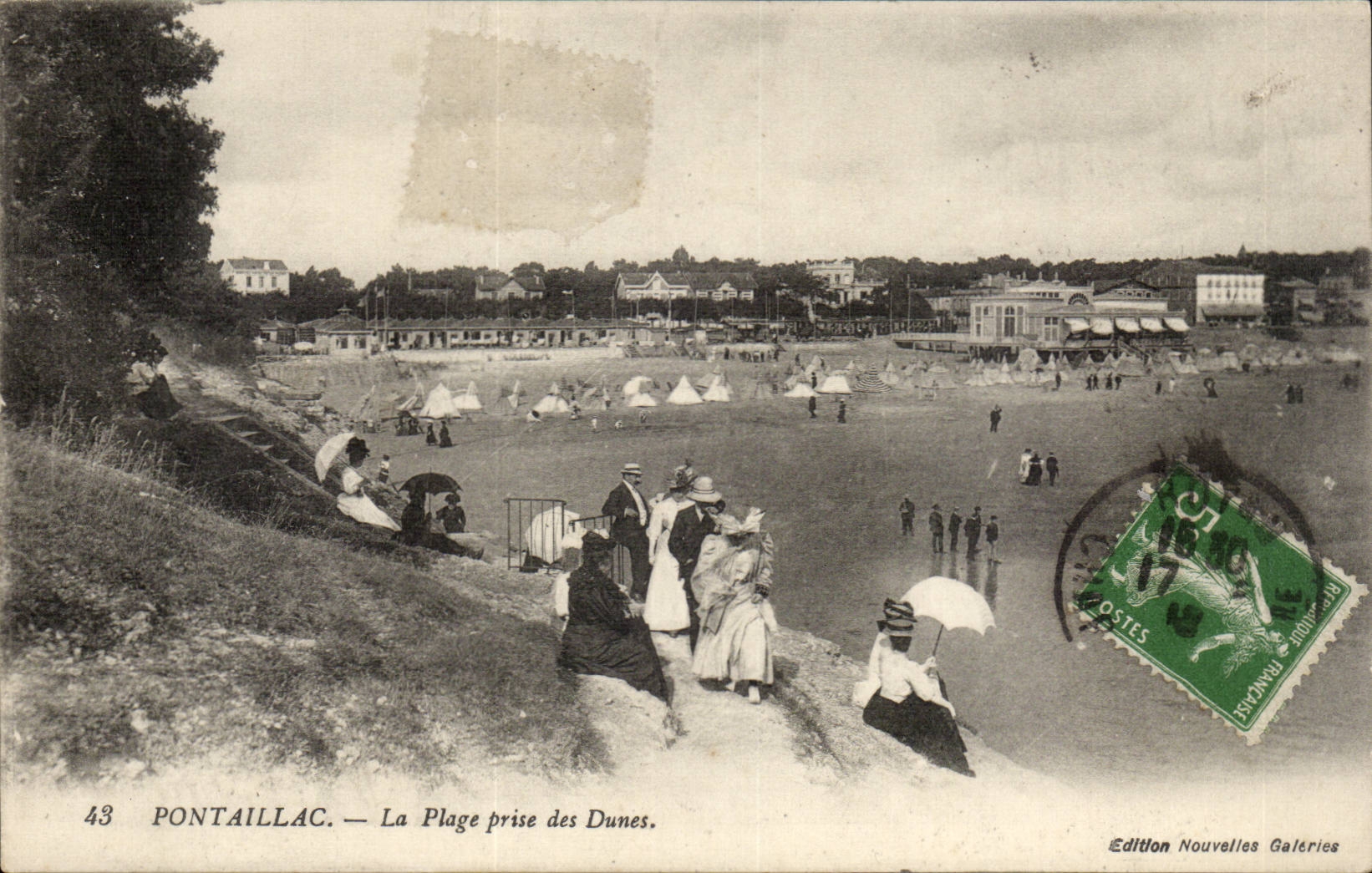 Pontaillac CPA the beach taken of the dunes