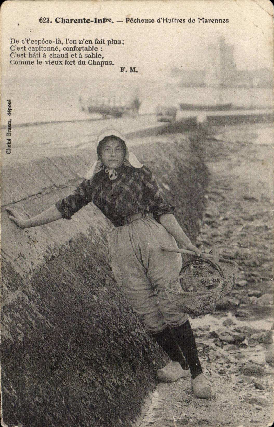 Sinning oyster CPA of Marenne oyster TOP