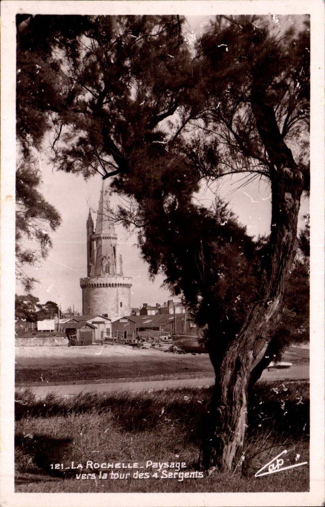 La Rochelle cPA Landschaft in Richtung zum Aufsatz der vier Sergeanten