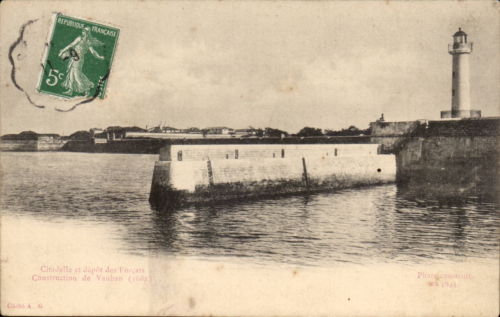 CPA Citadel and deposit of the convicts Construction of Vauban Lighthouse (lighthouse)