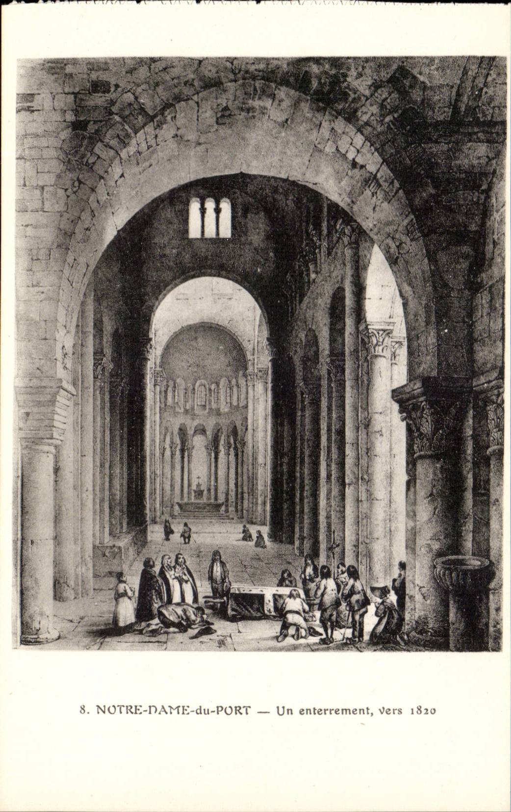 Notre Dame of Port CPA a burial about 1820