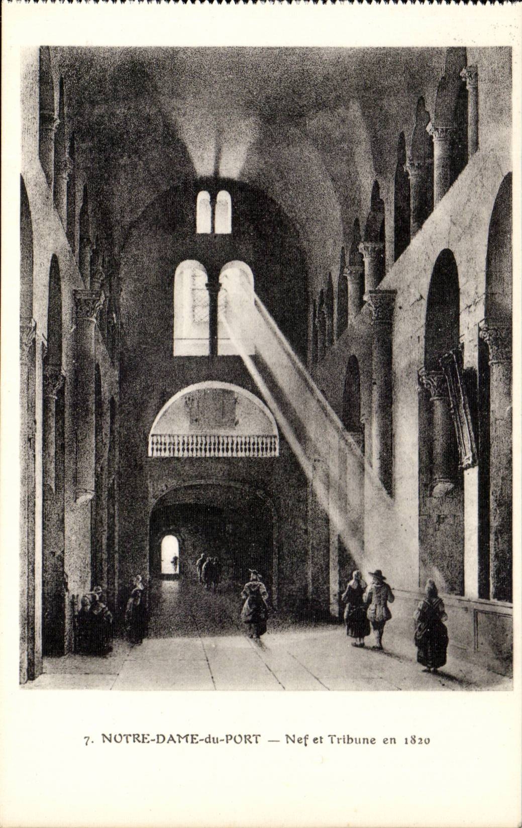 Notre Dame of the Port CPA Nave and platform in 1820