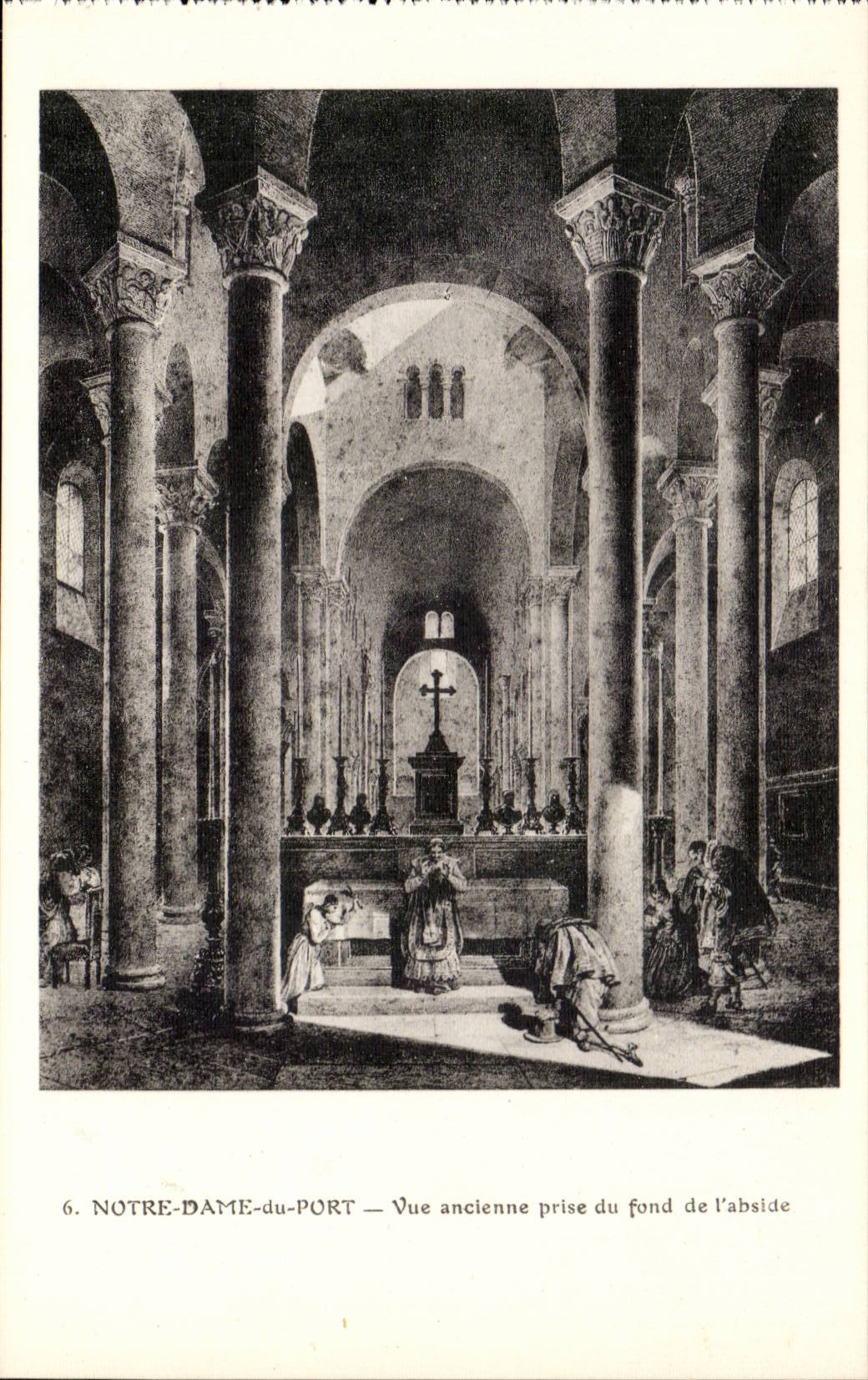 Notre Dame of Port CPA Seen old catch of the bottom of the apse
