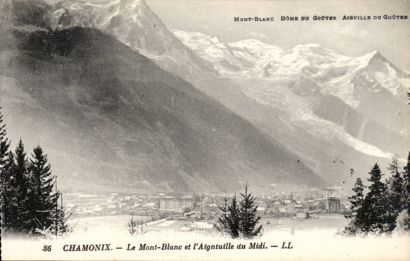 Chamonix CPA Le Mont Blanc et l'aiguille du Midi