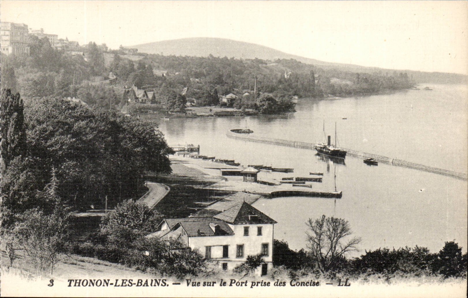 Thonon les Bains CPA Seen on the port taken of the Concise one