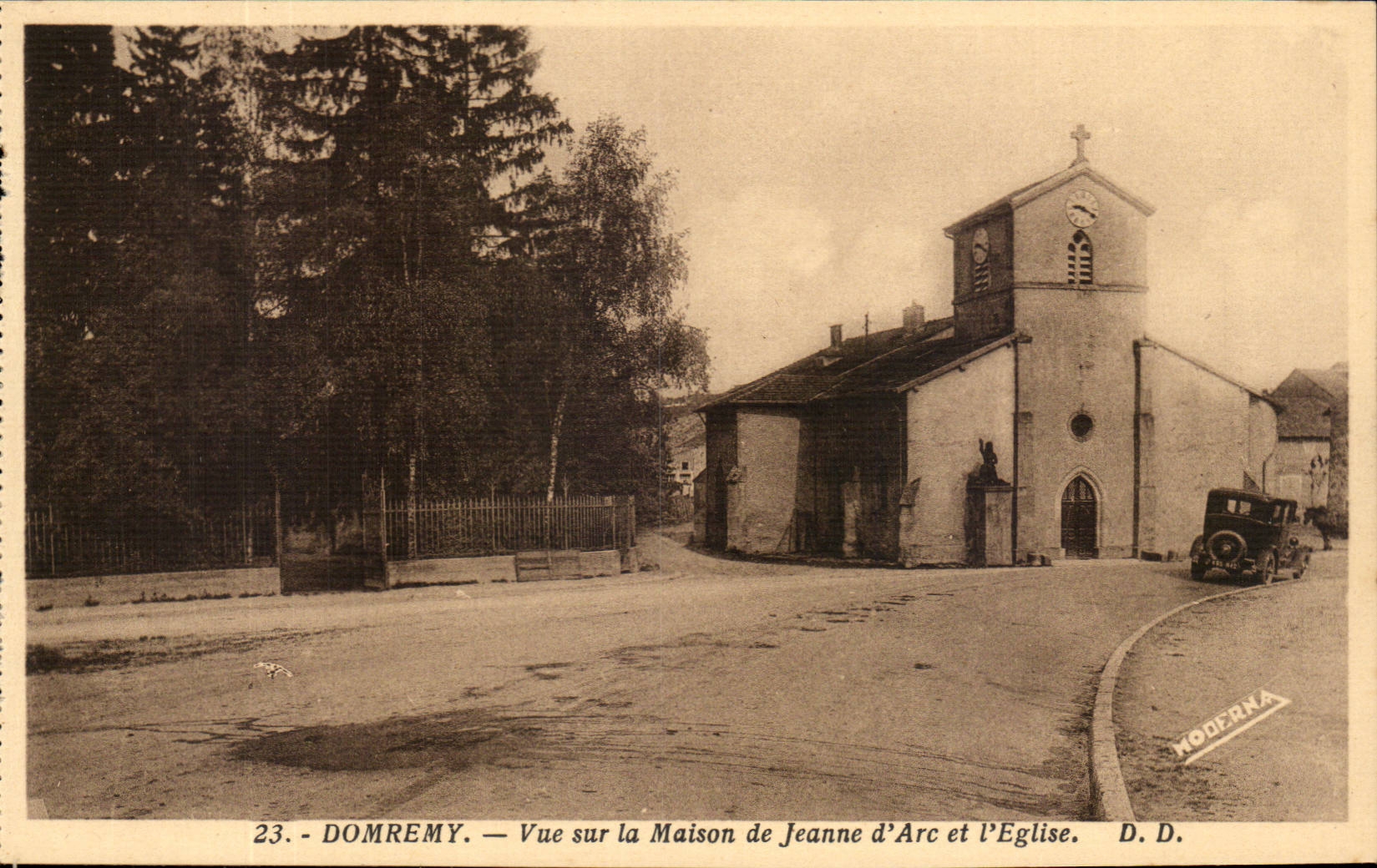 Domremy CPA Seen on the house of Jeanne of arc and the church