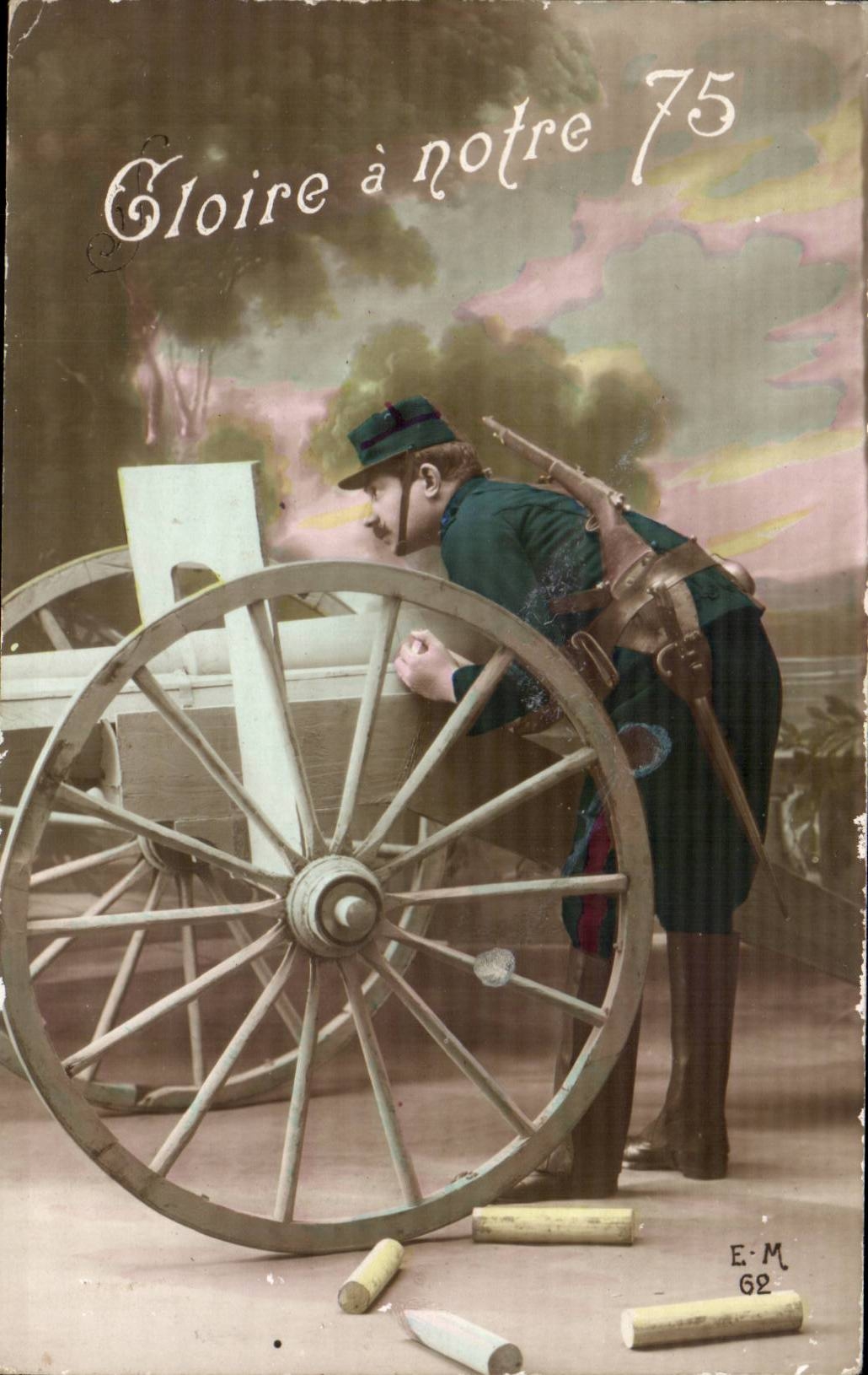 CPA Militaria glory has our 75