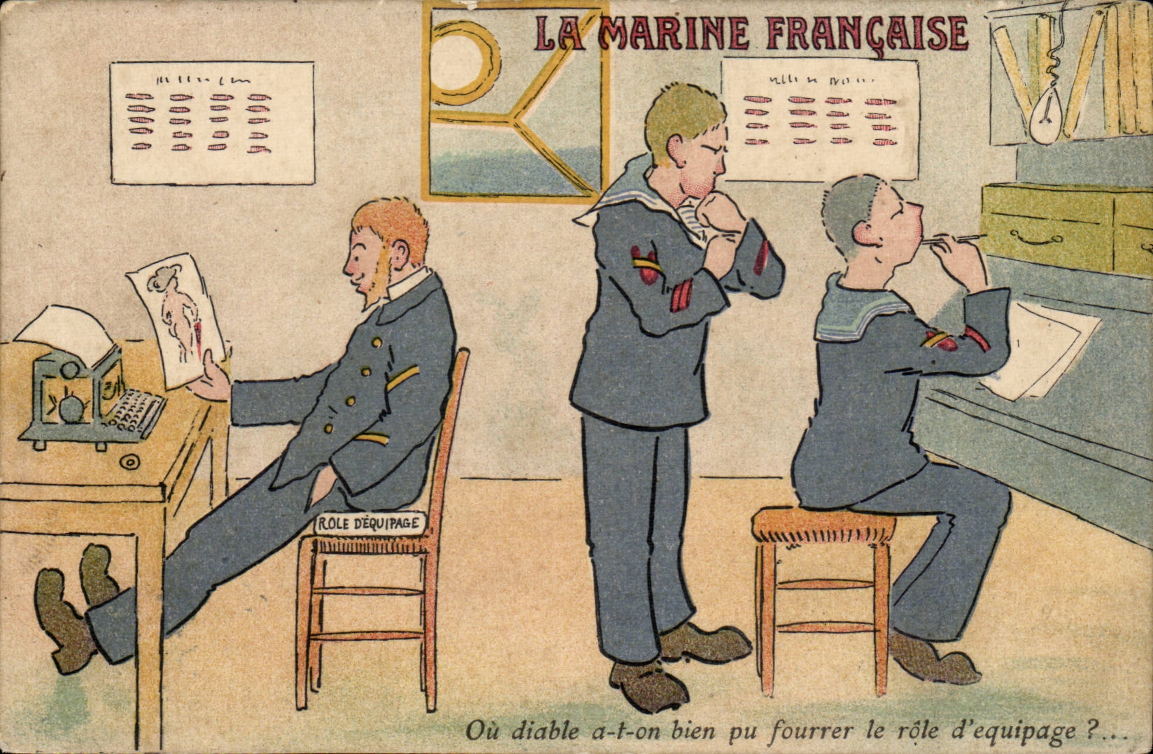 CPA Militaria franzosische Marine (Seeleute)