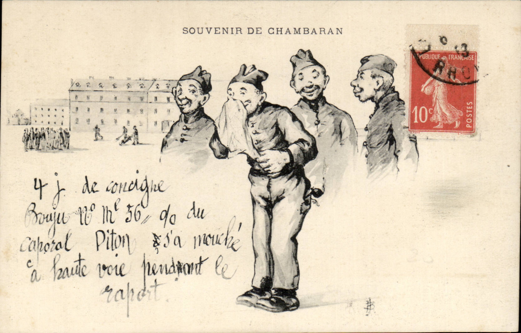 CPA Militaria Souvenir of Chambaran