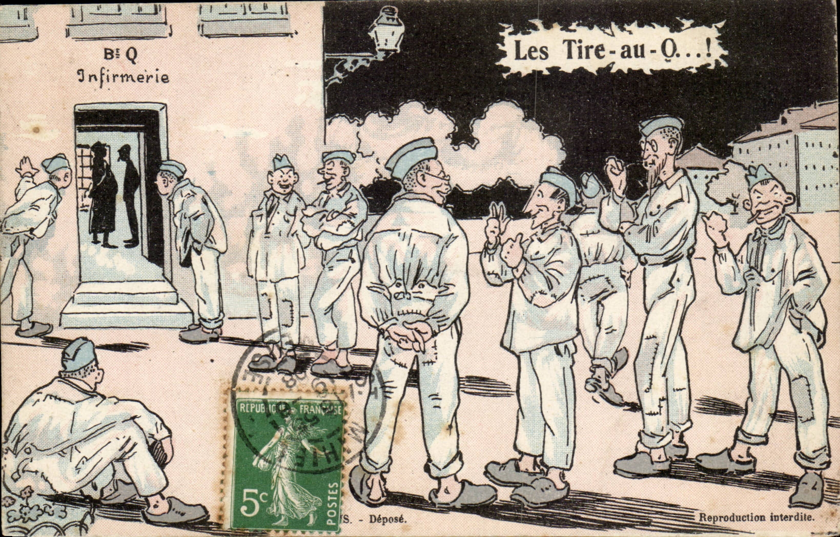 CPA Militaria the car with Q (infirmary)