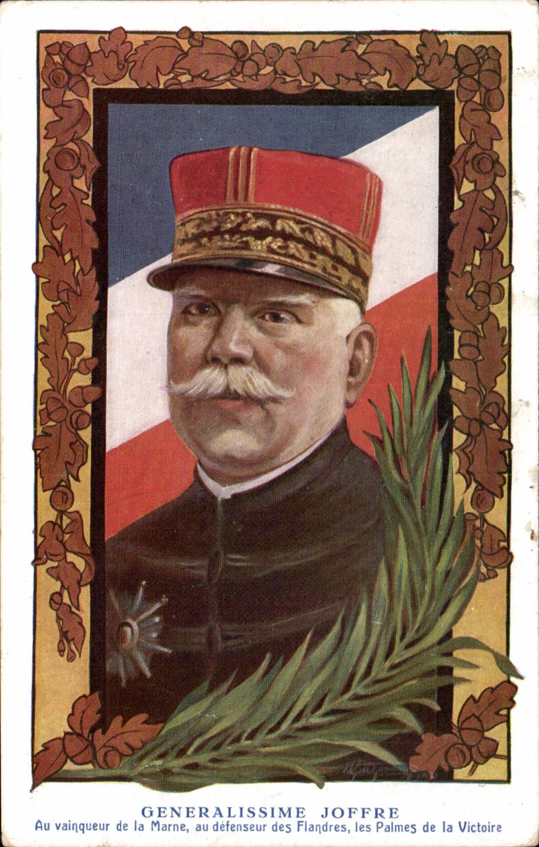 CPA General Militaria Joffre Victorious of the battle of the Marne