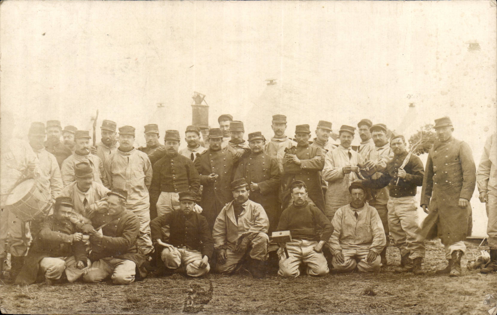 CPA Real photo Militaria Regiment Saint Medard in Jalles TOP