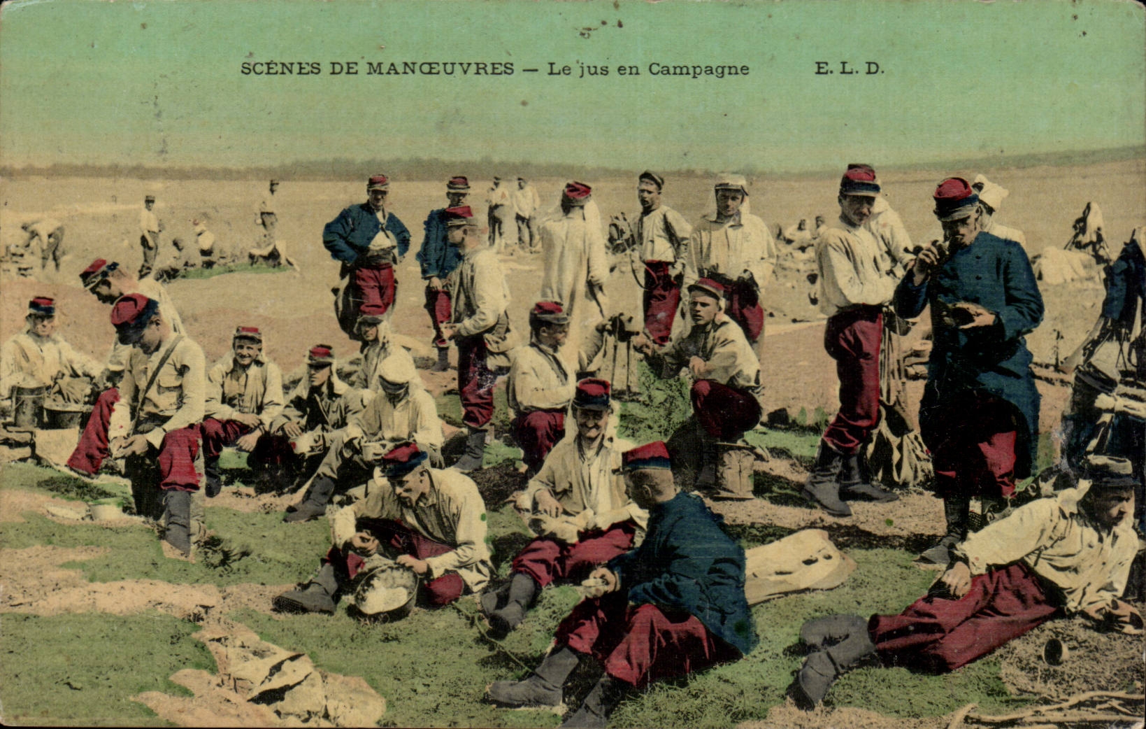 CPA Militaria Scenes of operation juice in shift