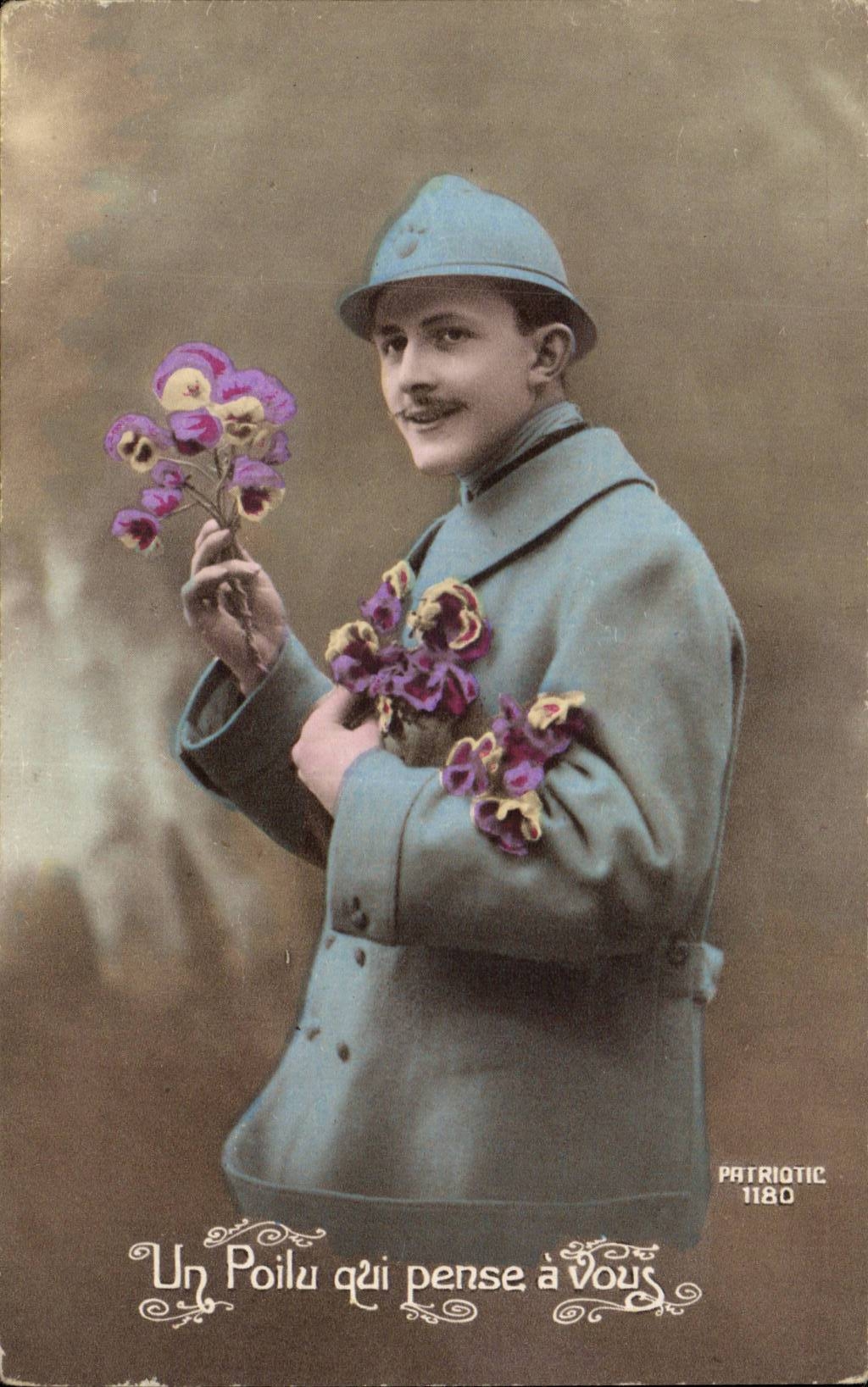 CPA Militaria Hairy Soldier