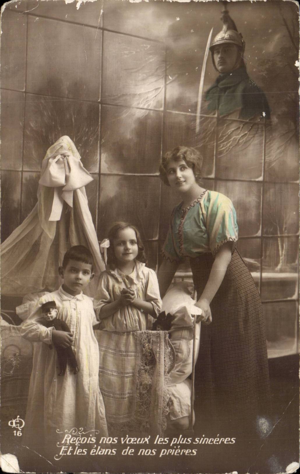 CPA Militaria Receive our most sincere wishes