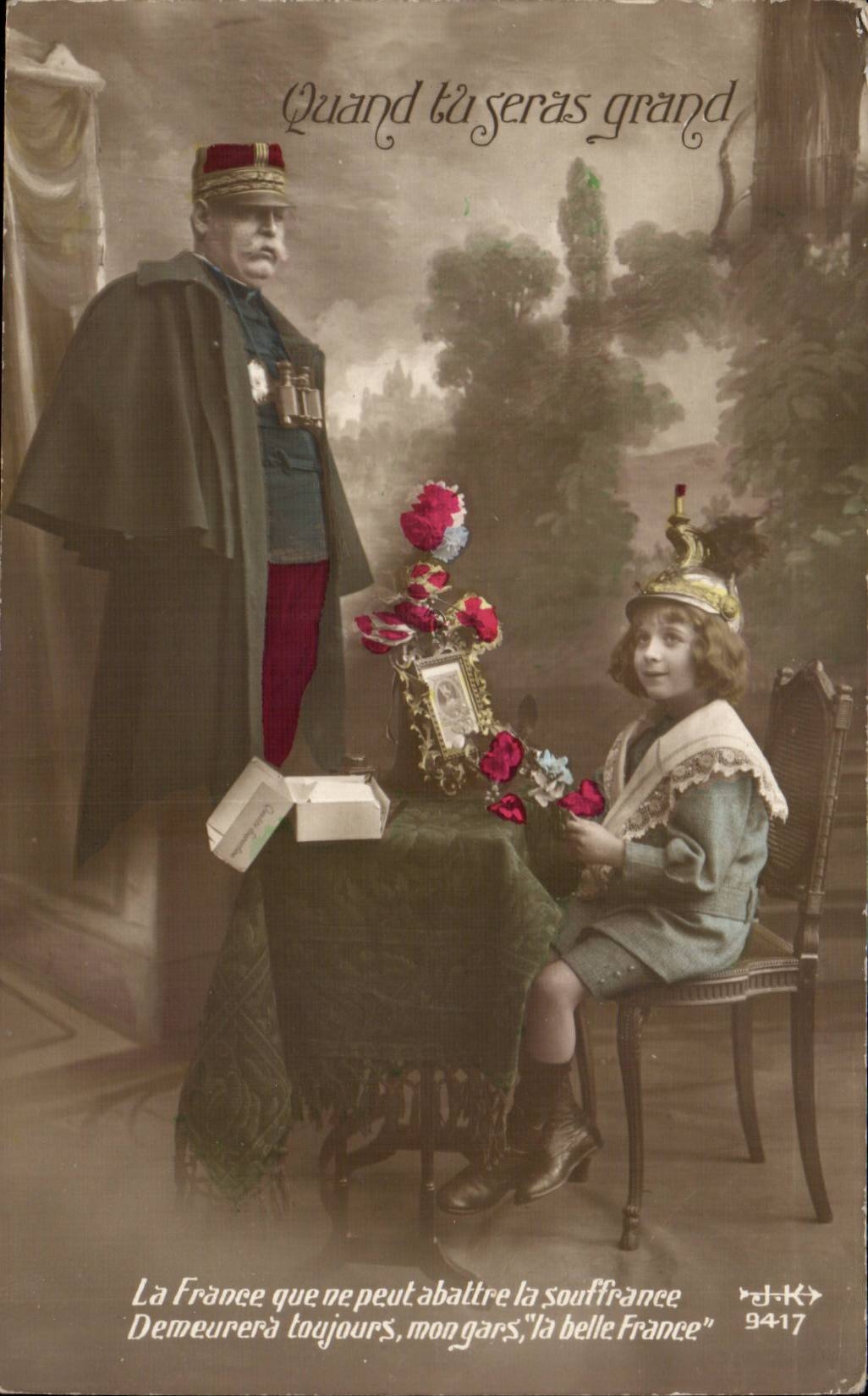 CPA Militaria When you are tall (child)