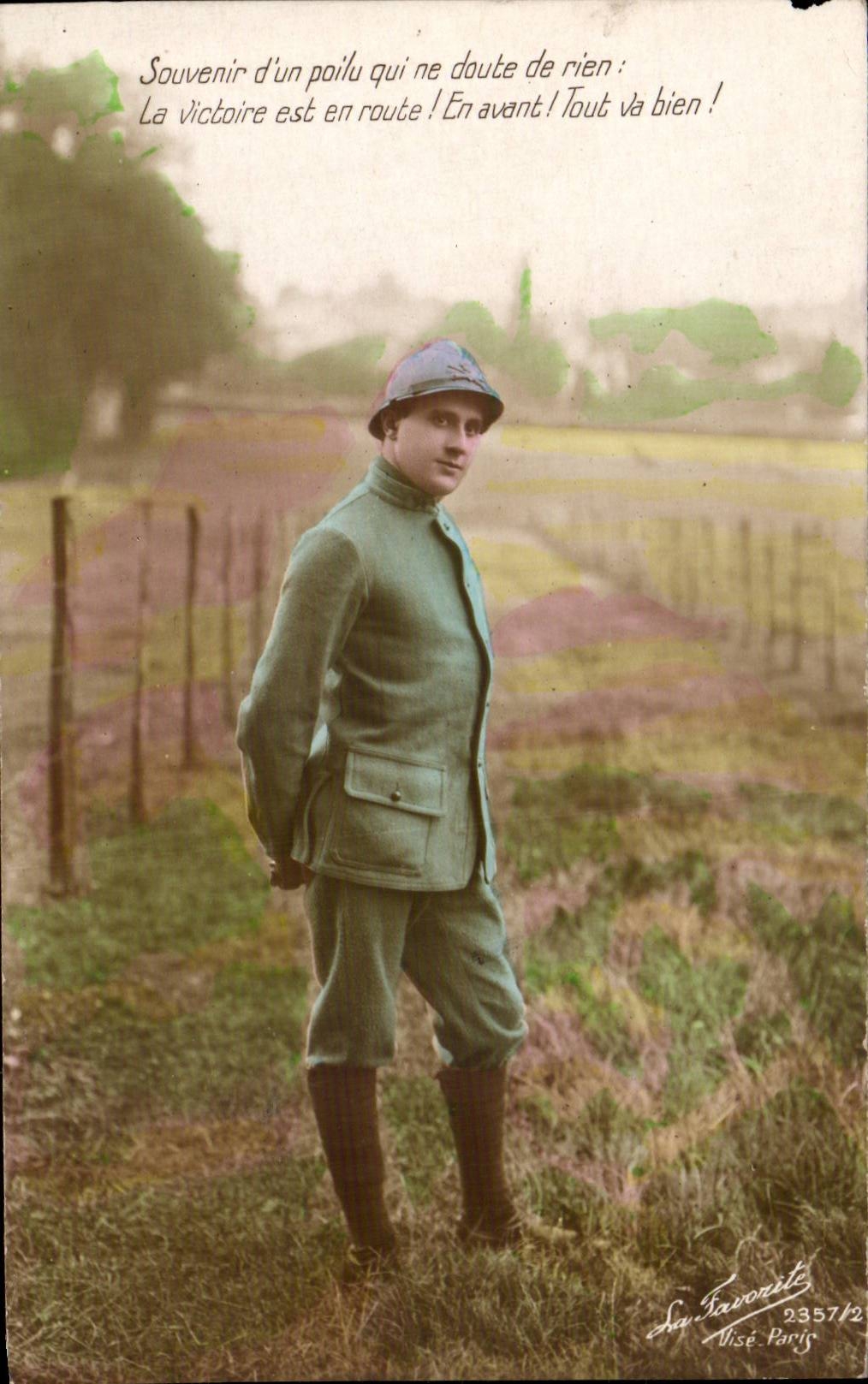 CPA Militaria Hairy Soldier