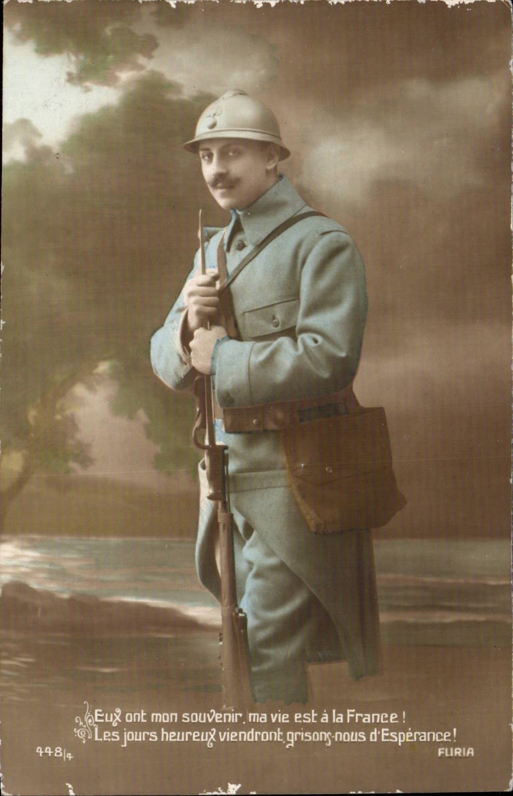 CPA Militaria Hairy Soldier