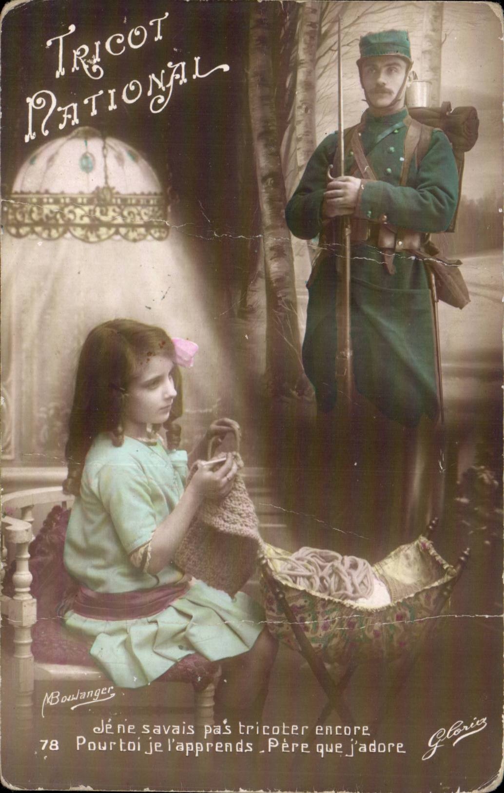 CPA Militaria Soldier and child