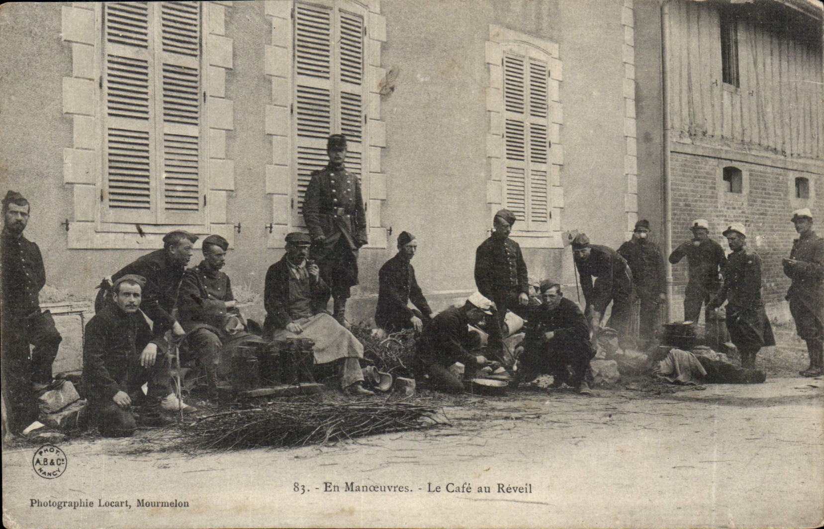 CPA Militaria In operations coffee with the alarm clock