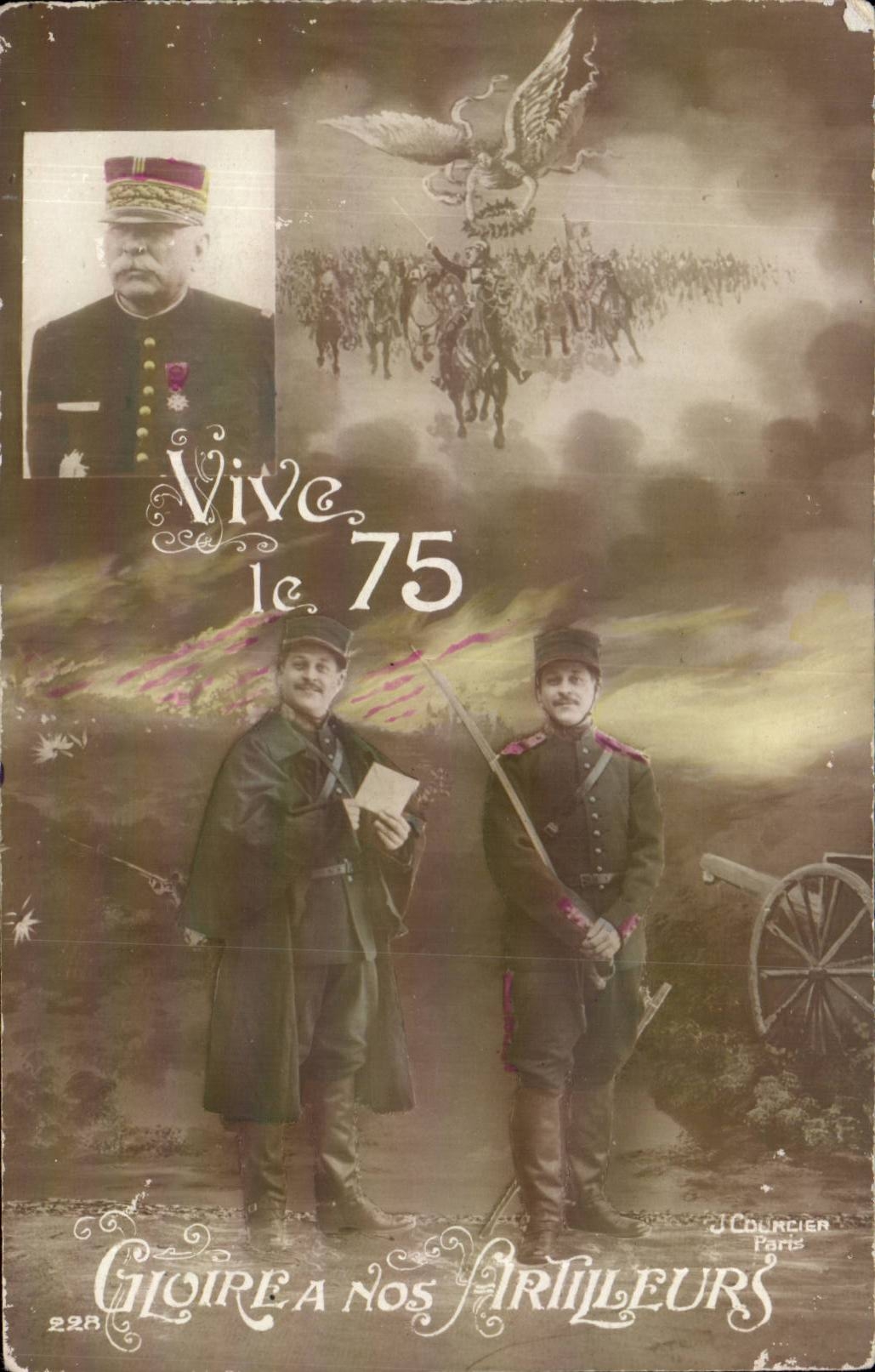 CPA Militaria Soldat Lives the 75