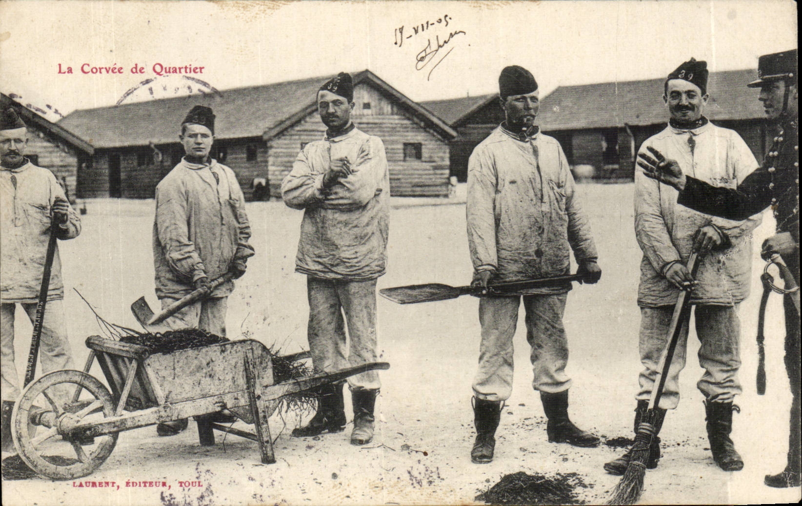 CPA Militaria the drudgery of district