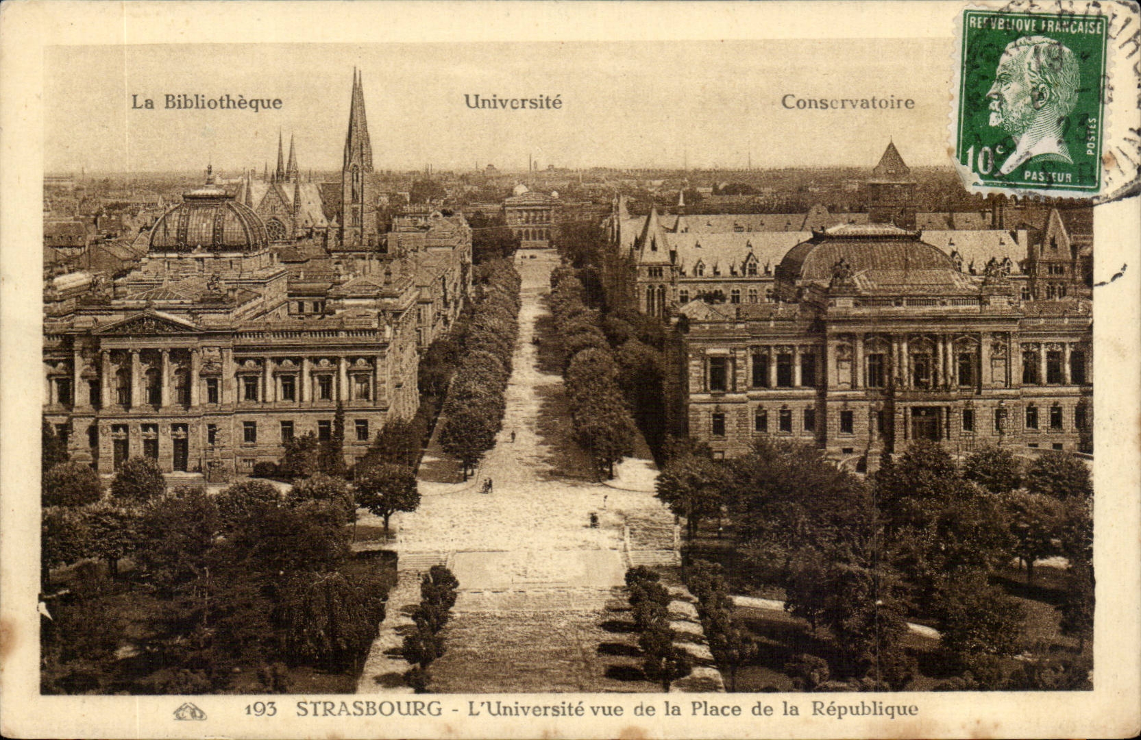 CPA Strasbourg the university seen of the place of the Republic