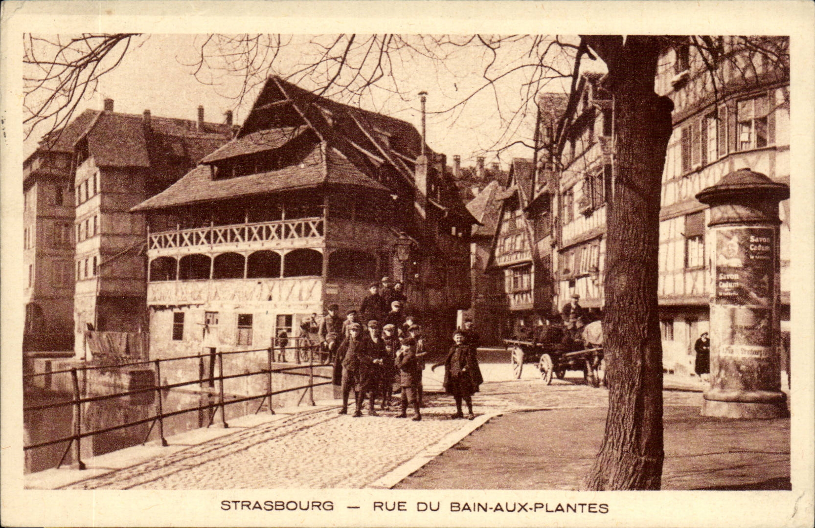 CPA Strasbourg Street of the bath to the plants (nice shot)