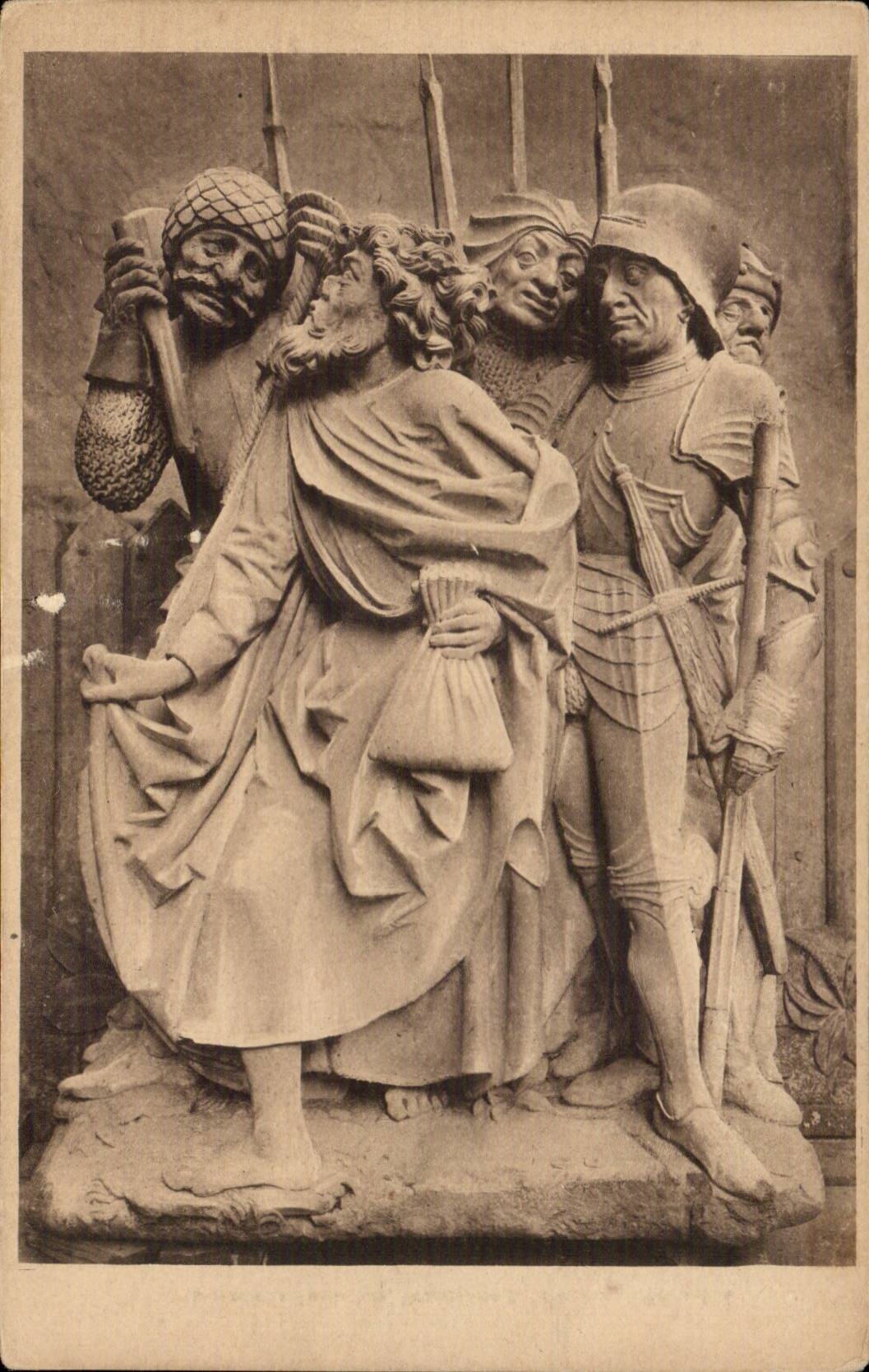 CPA Strasbourg Cathedrale Groups out of wood of the Mount of Olives