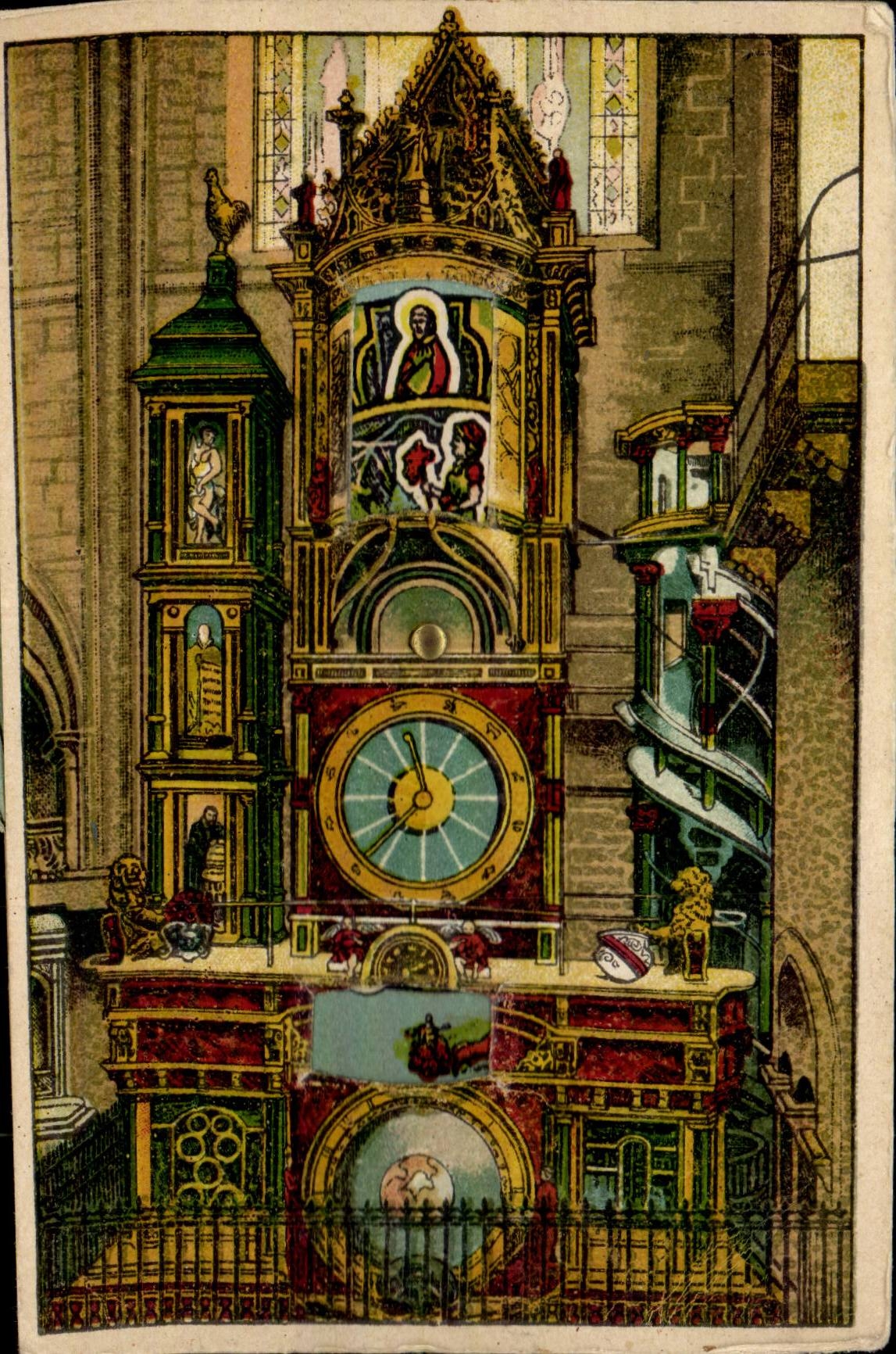 CPA astronomical Strasbourg Clock of the cathedral