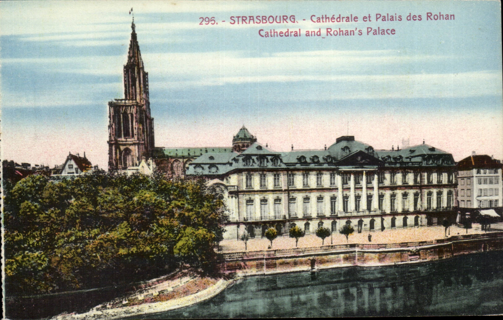 CPA Strasbourg Cathedral and palate of Rohan