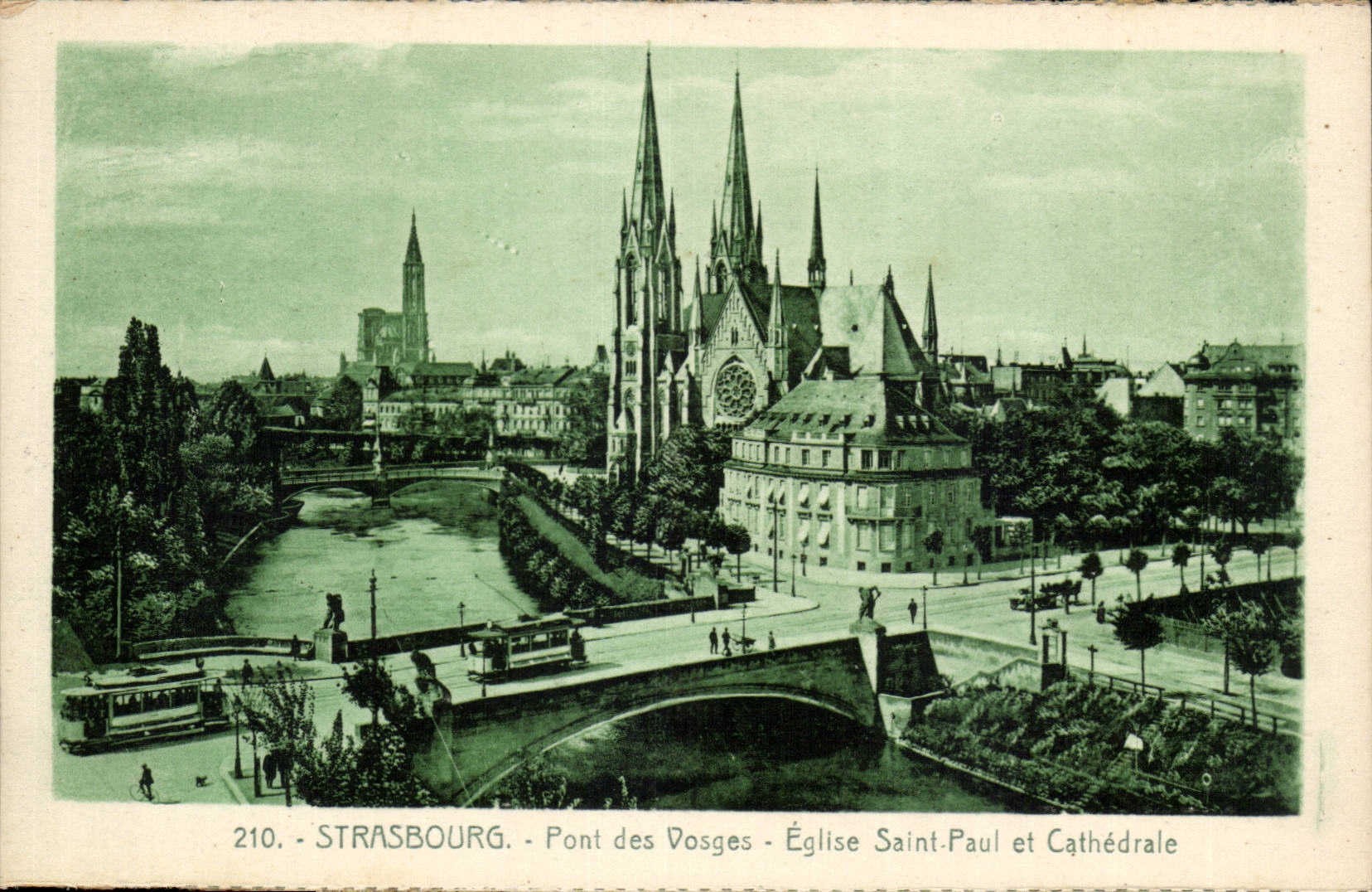 CPA Strasbourg Bridge of Voges Church St Paul and cathedral