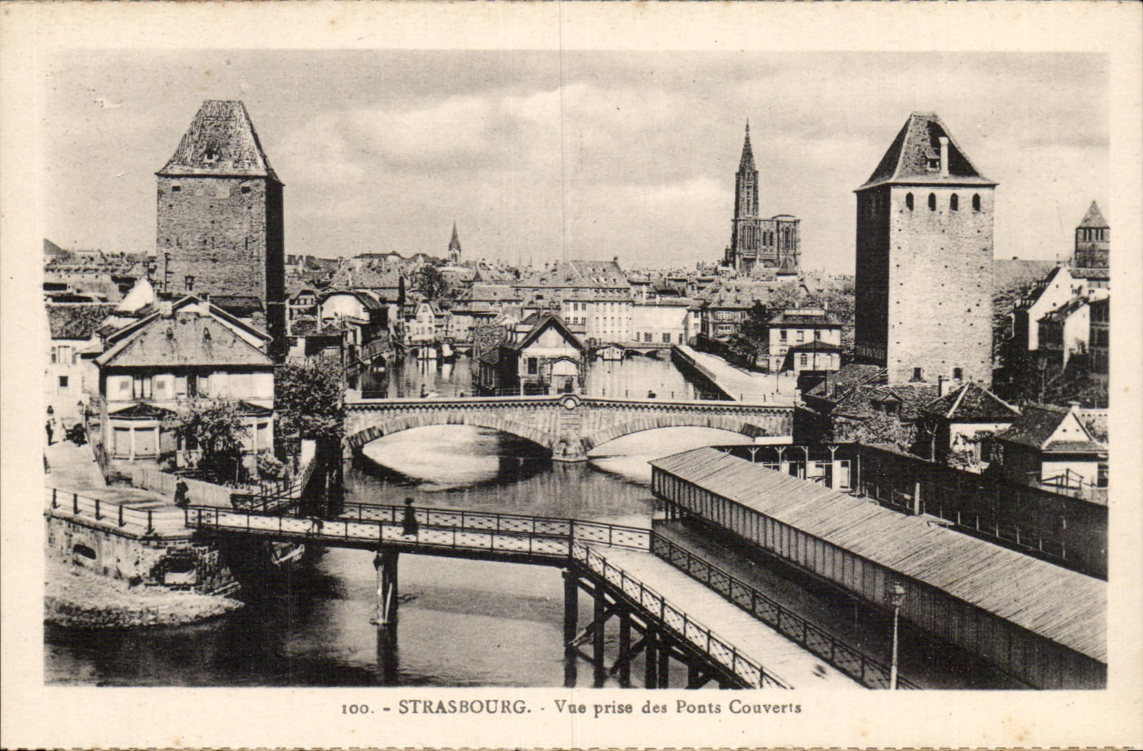 CPA Strasbourg Seen from of the covered bridges
