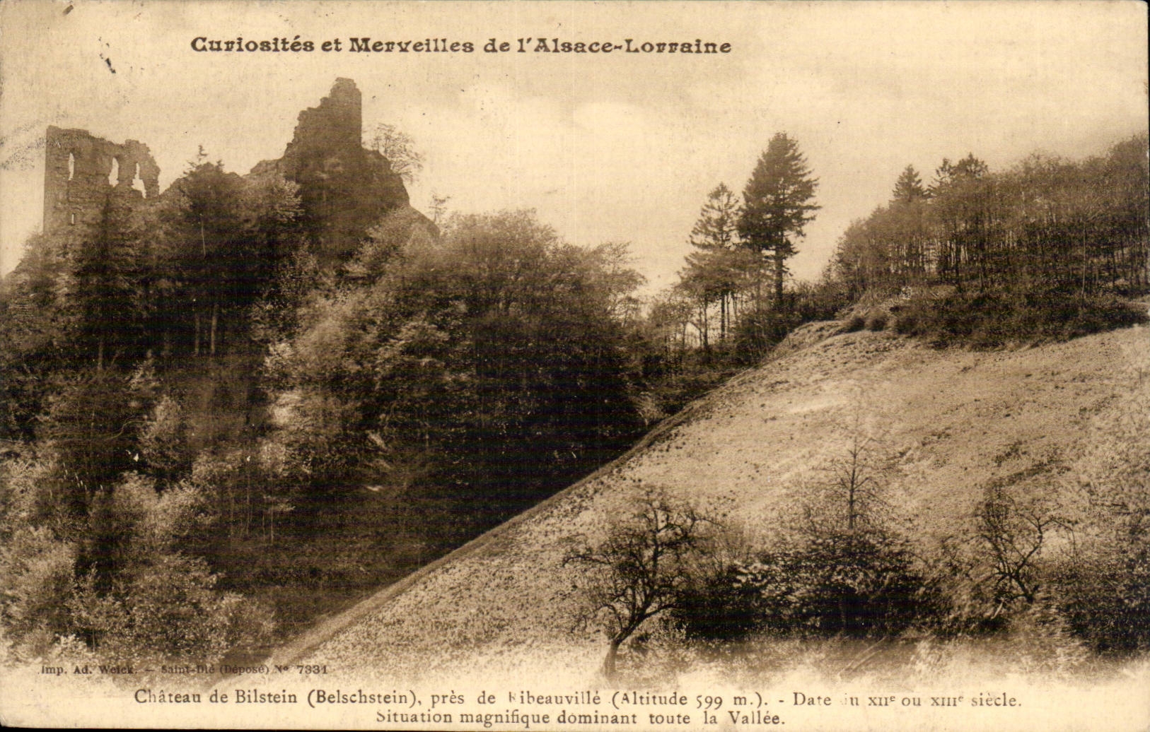 CPA Castle of Bilstein close to Ribeauville (belschstein)