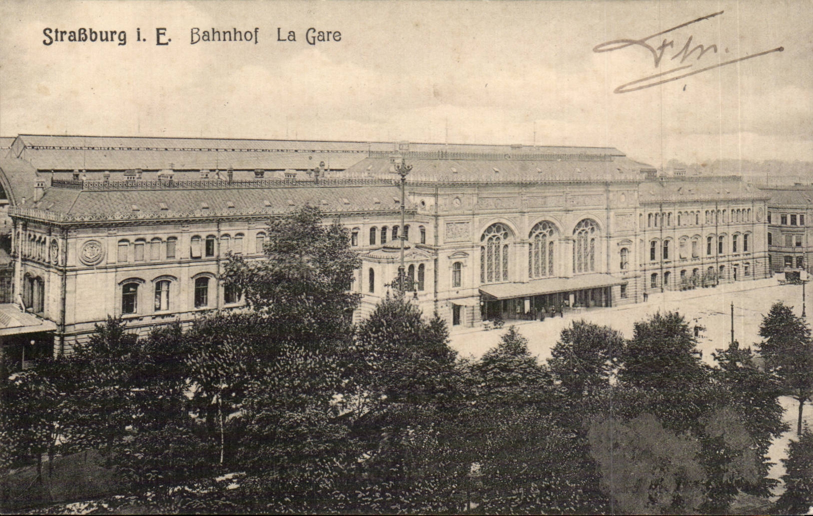 Strasbourg CPA Bahnhof Train station