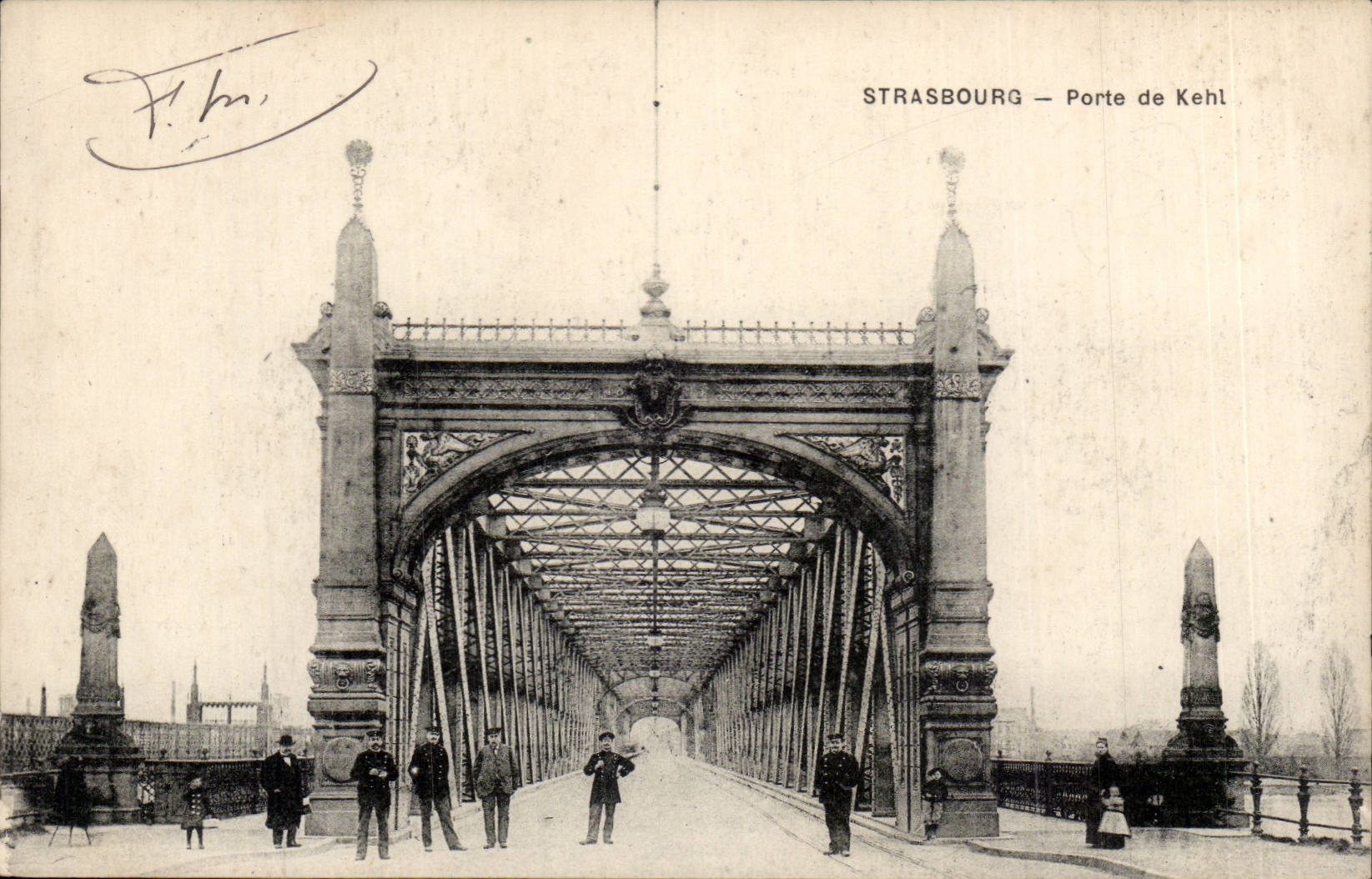 Strasbourg CPA the bridge of kehl the Rhine Rhein
